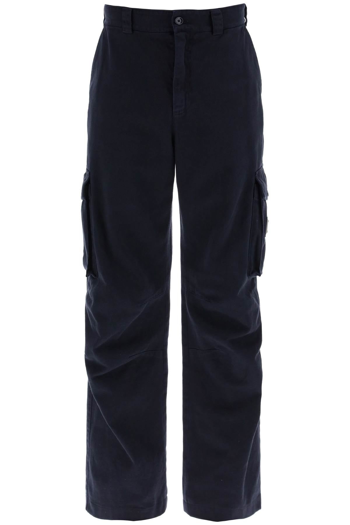 Dolce & Gabbana Cargo Pants With Logo Plaque