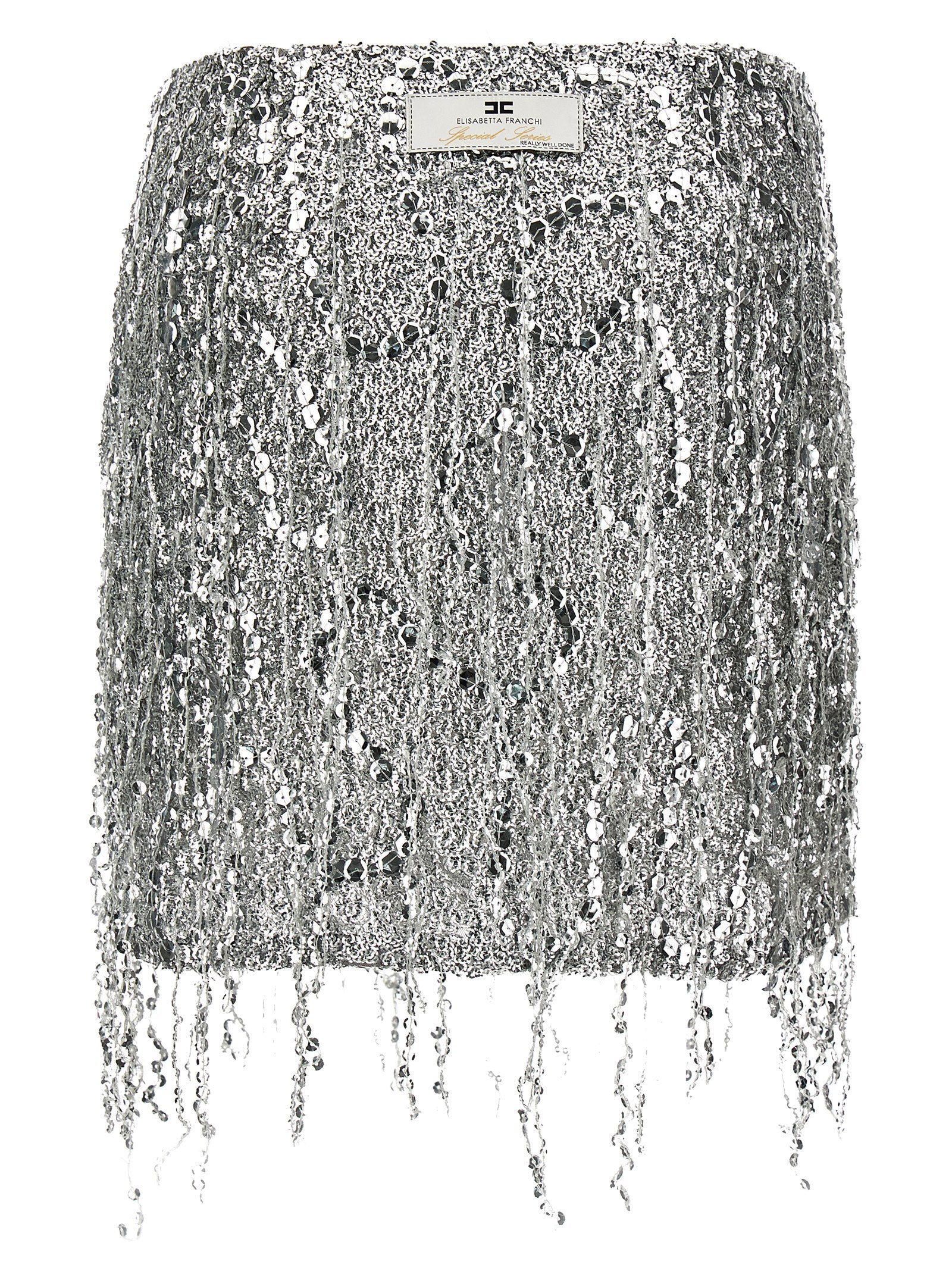 Elisabetta Franchi Sequin Tulle Skirt