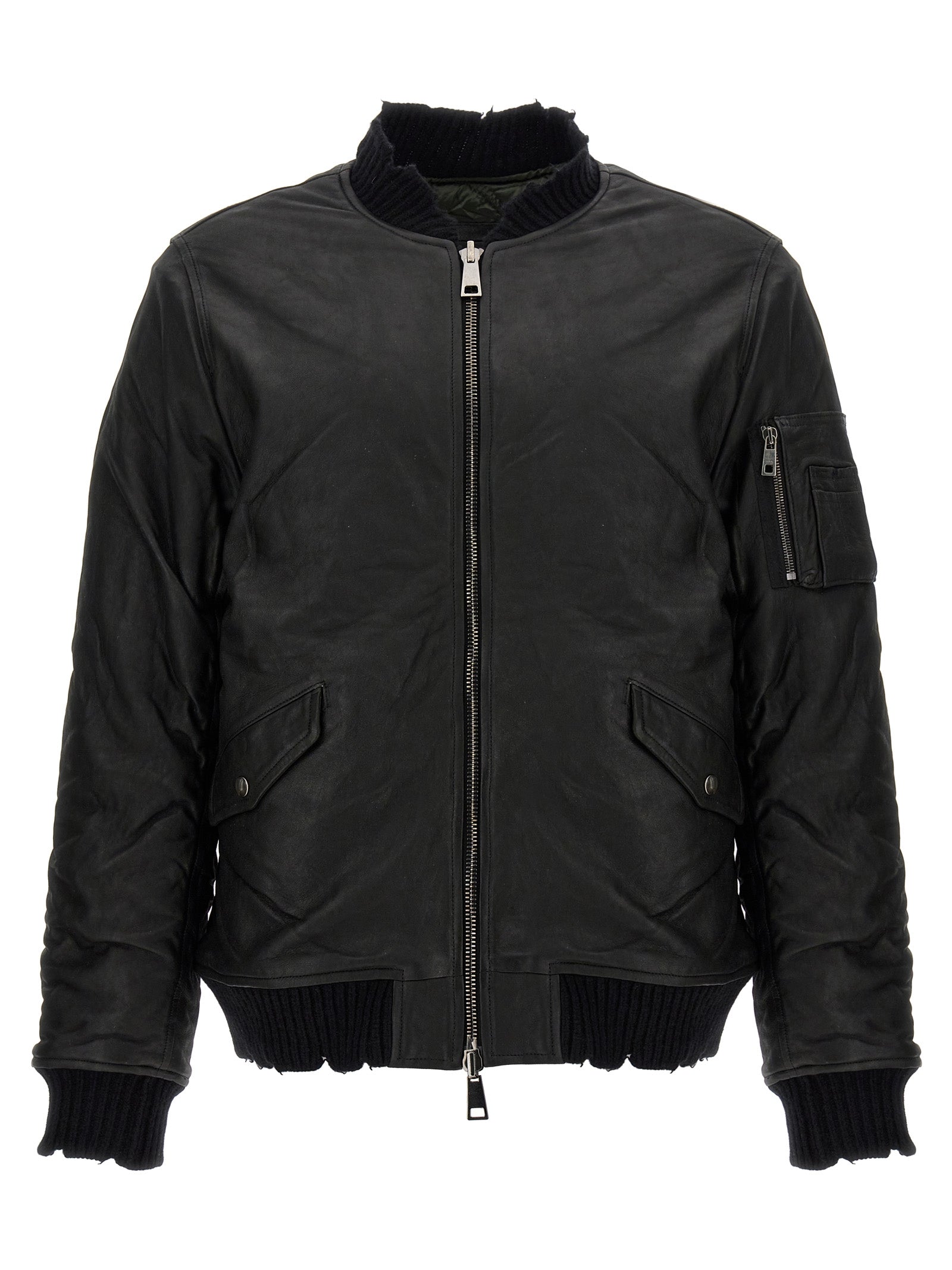 Giorgio Brato Reversible Leather Bomber Jacket