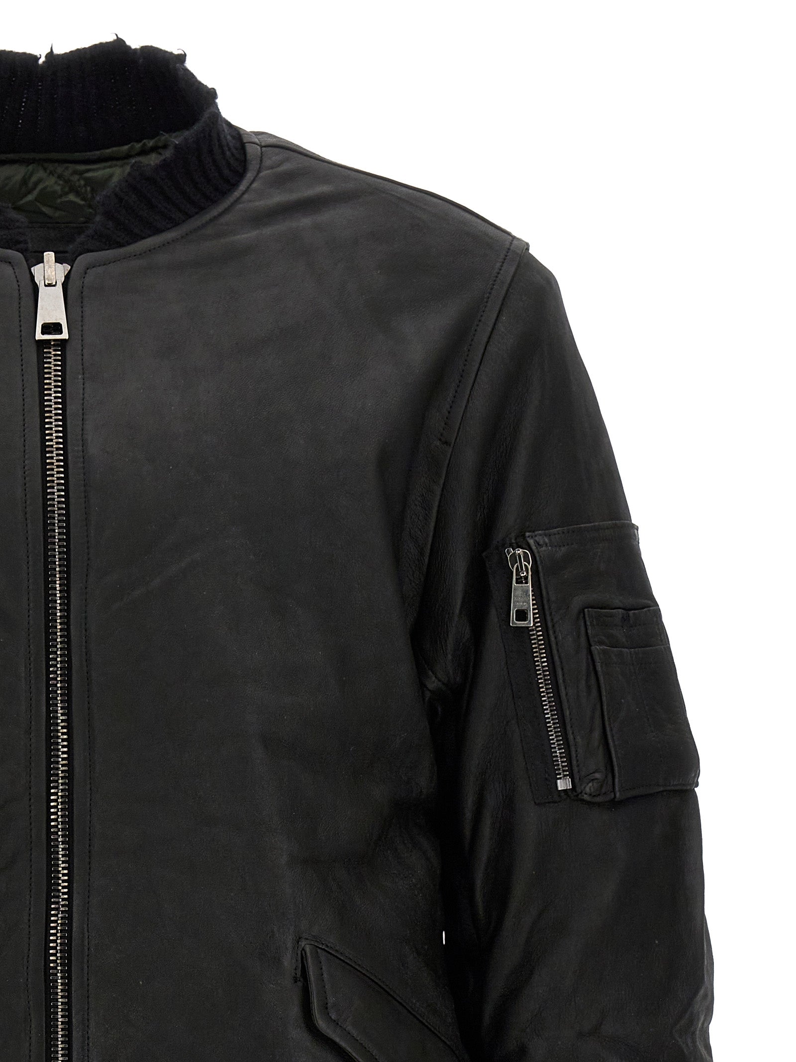 Giorgio Brato Reversible Leather Bomber Jacket