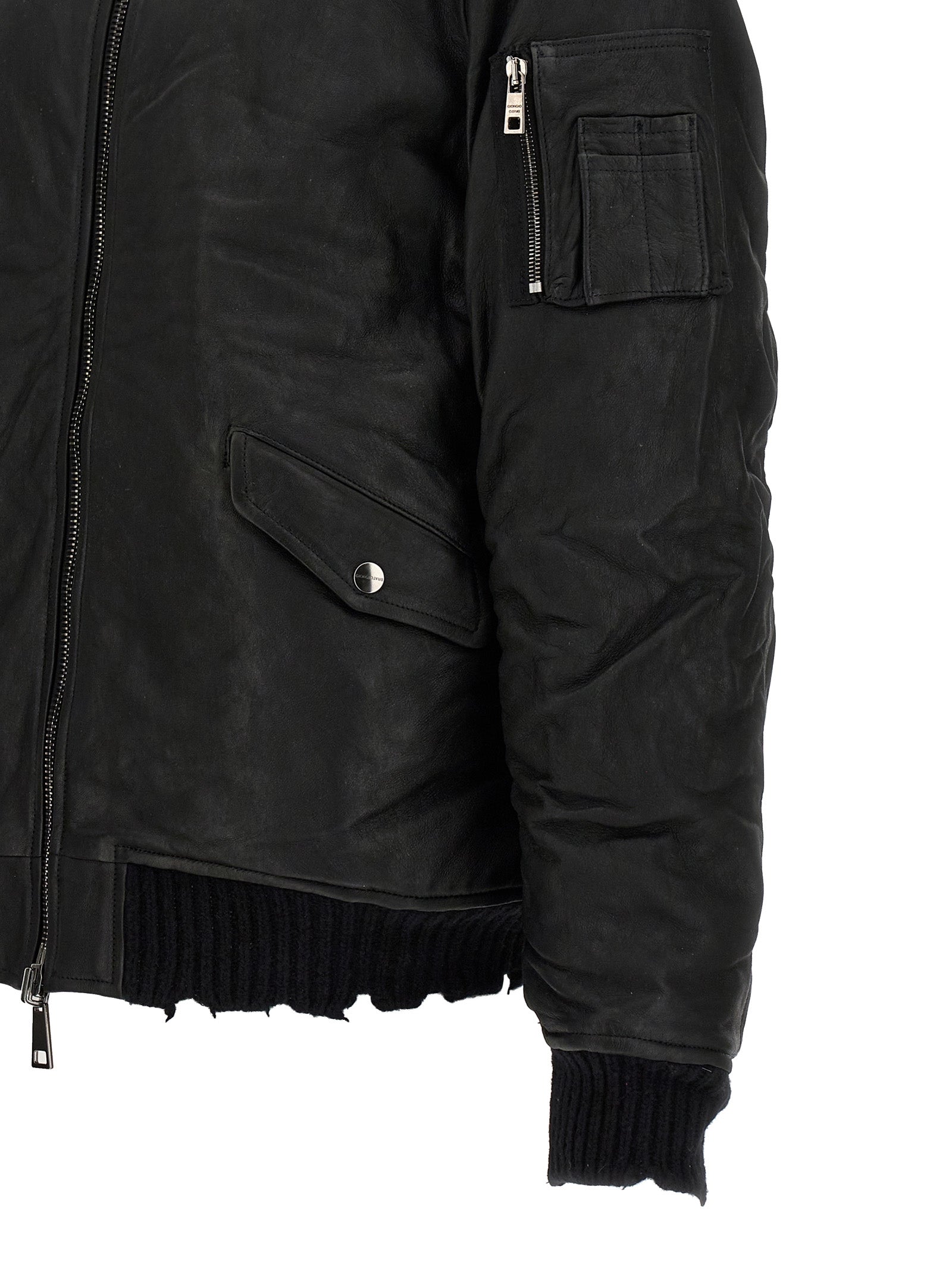 Giorgio Brato Reversible Leather Bomber Jacket