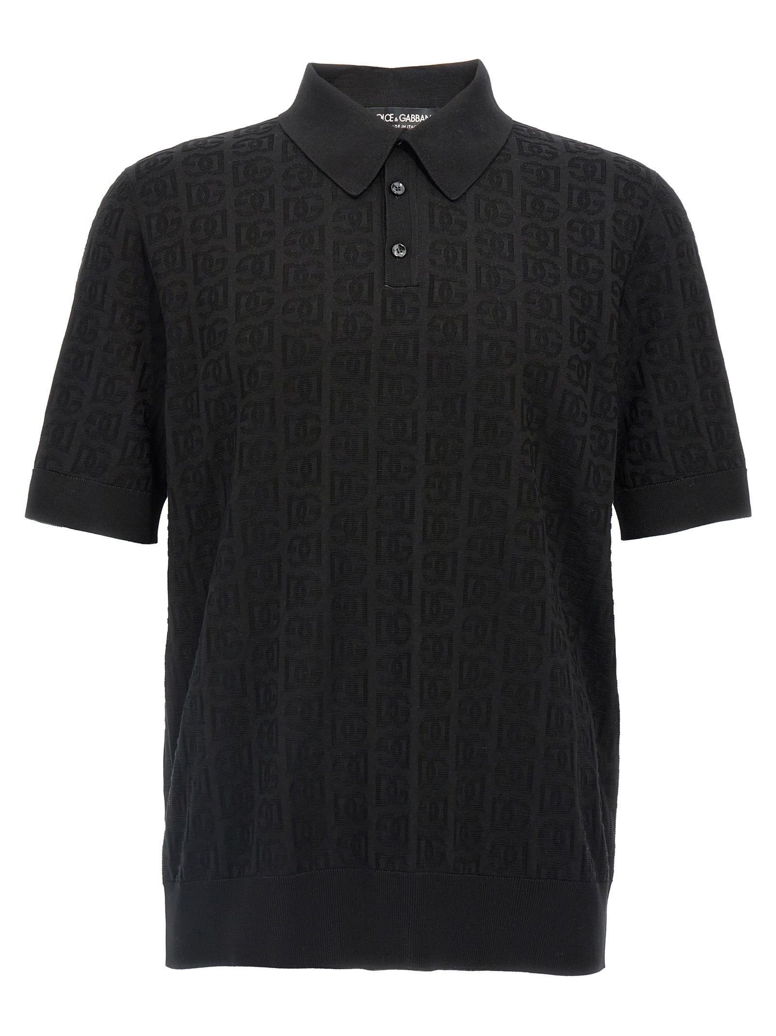 Dolce & Gabbana Jacquard Logo Polo Shirt