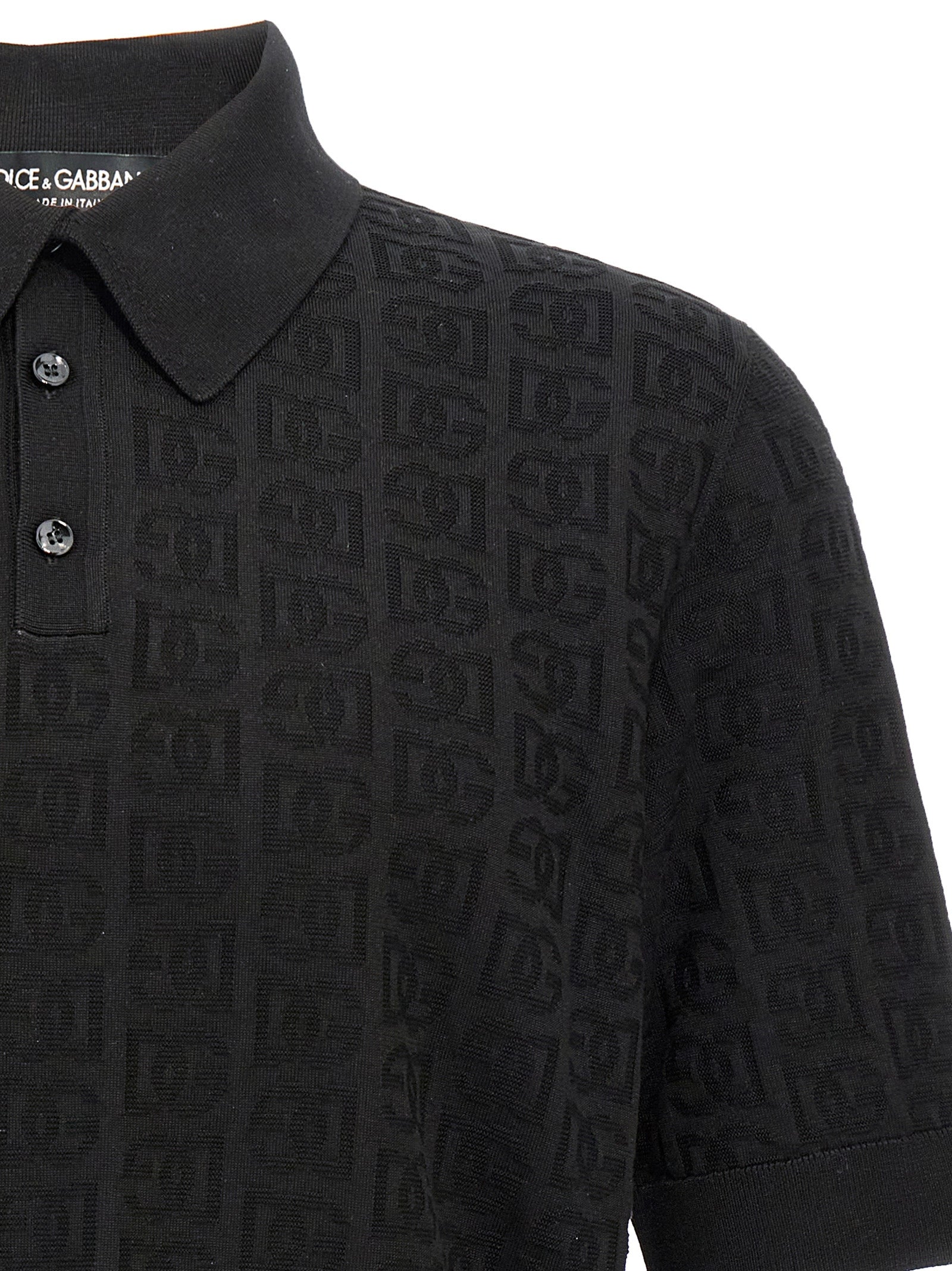 Dolce & Gabbana Jacquard Logo Polo Shirt