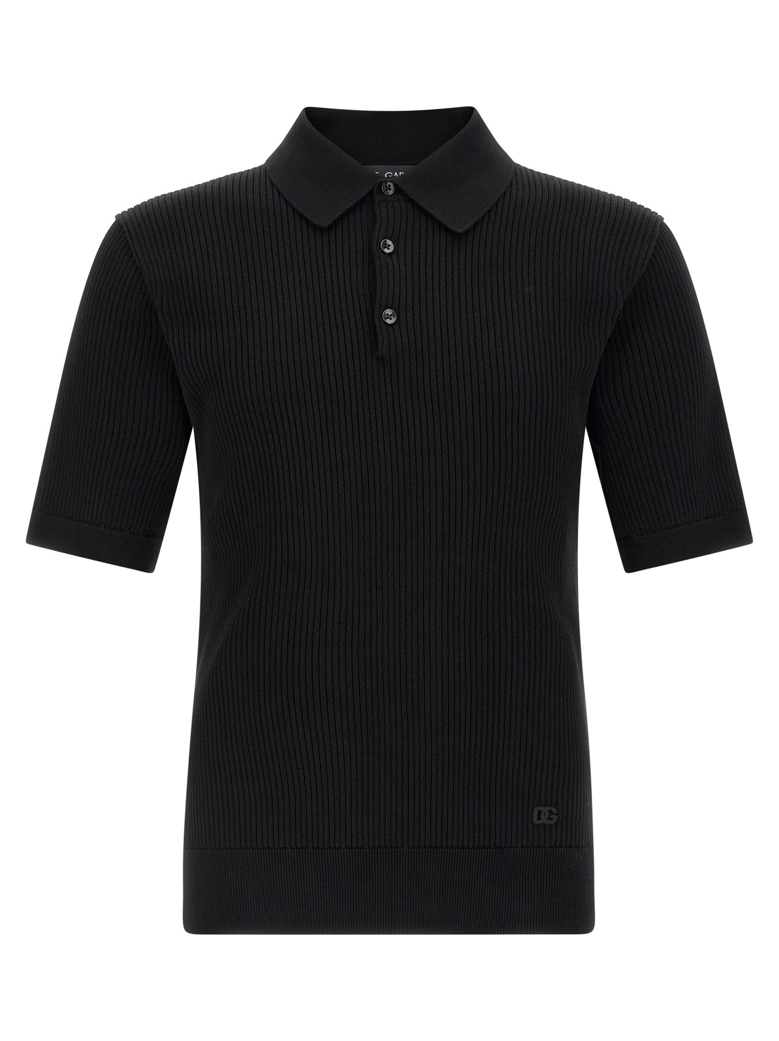 Dolce & Gabbana Micro-Ribbed Polo Shirt