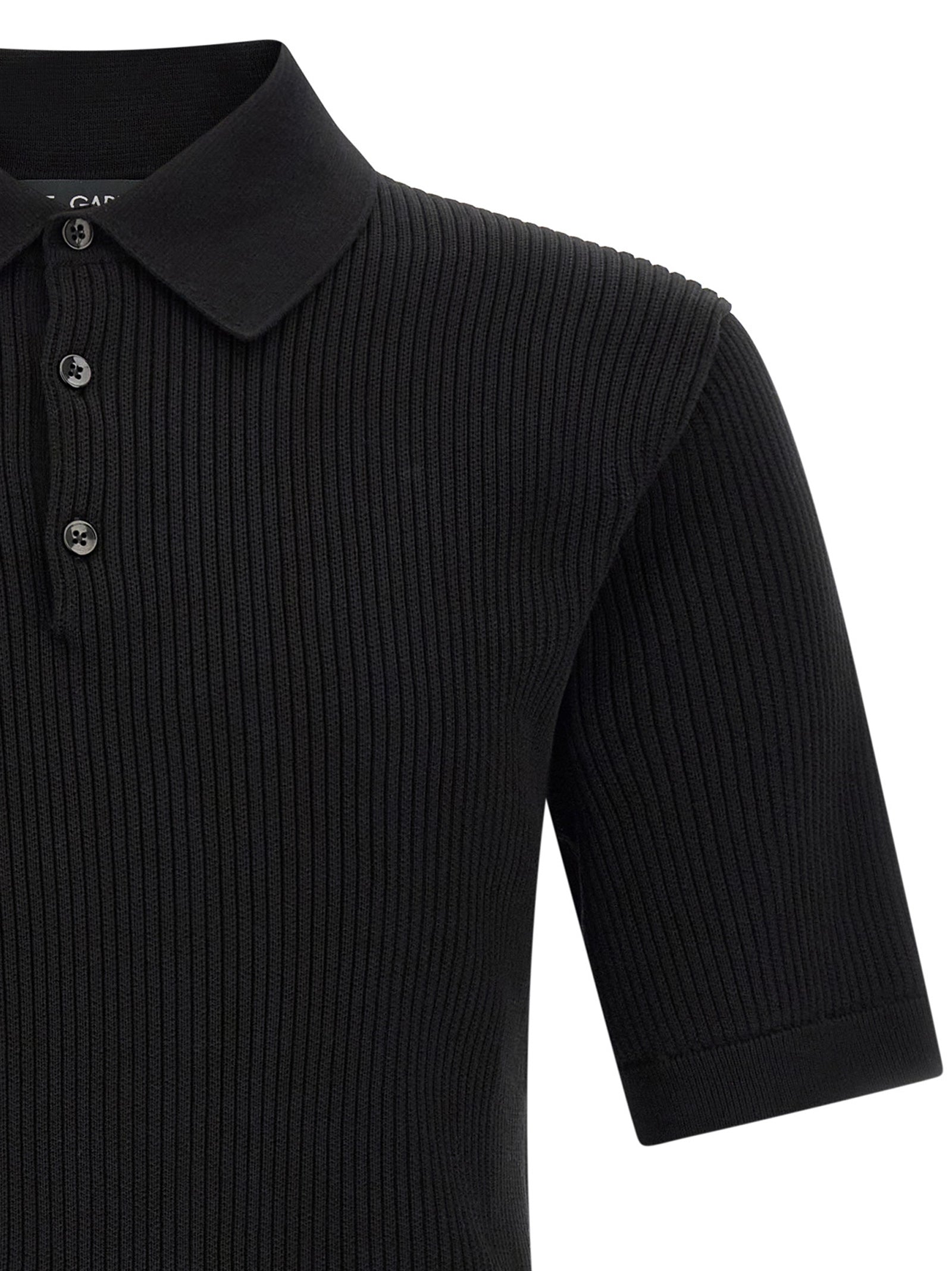 Dolce & Gabbana Micro-Ribbed Polo Shirt