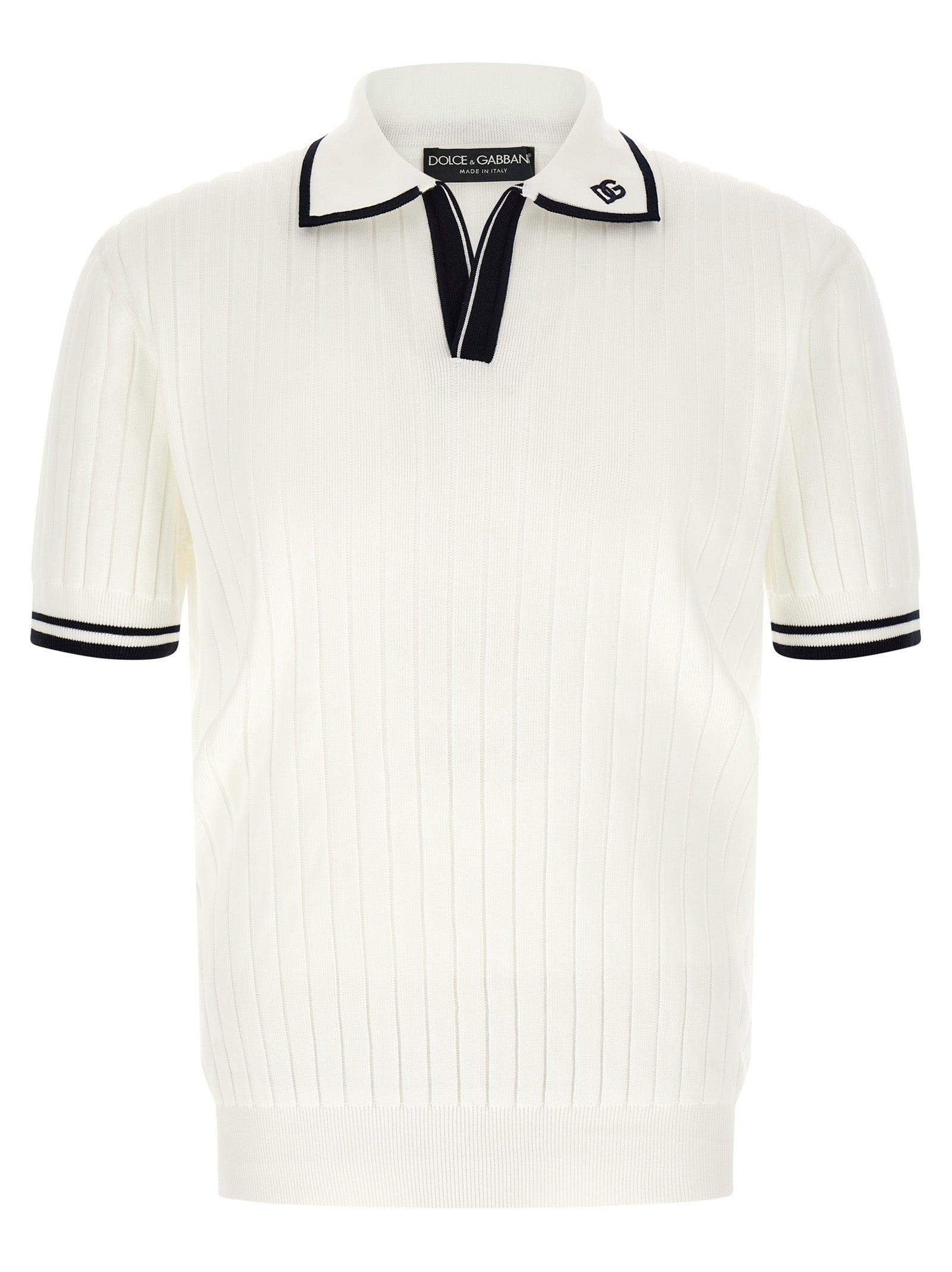 Dolce & Gabbana Flat Ribbed Polo Shirt