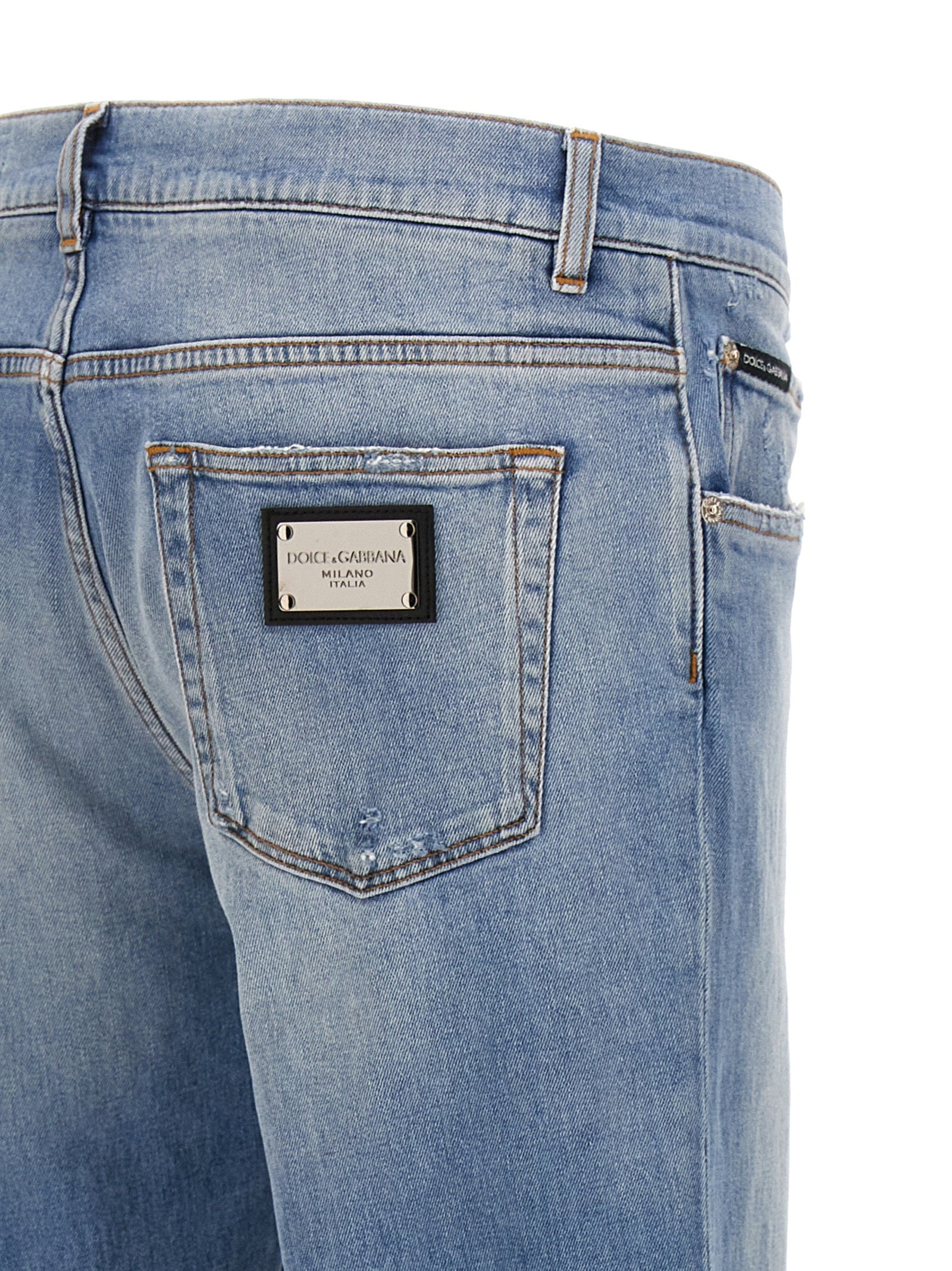 Dolce & Gabbana Worn Detail Jeans