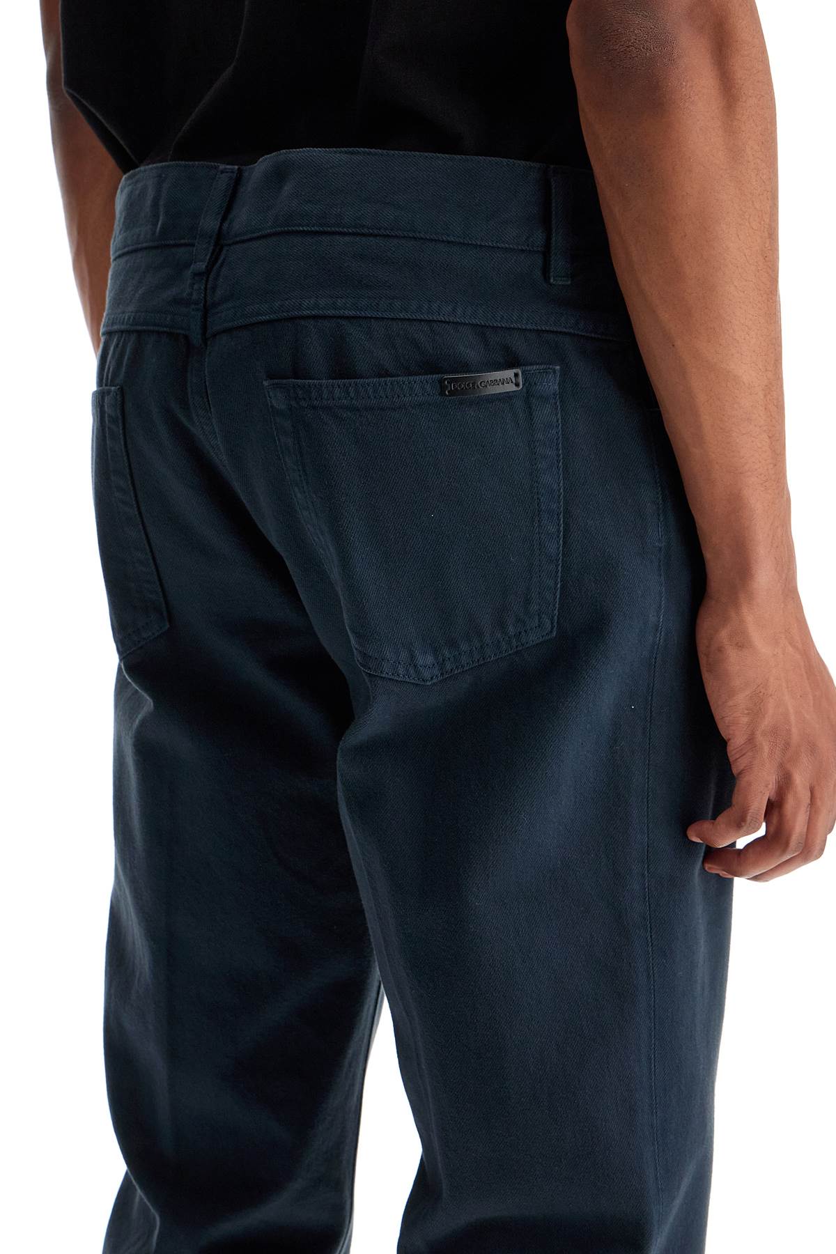 Dolce & Gabbana Regular Jeans With Frayed Hem Stitching