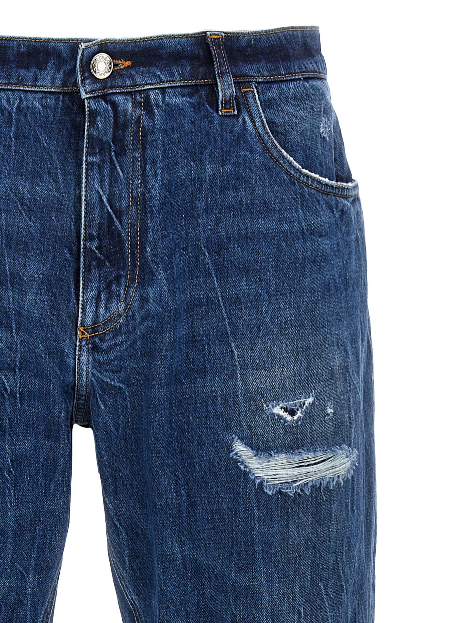 Dolce & Gabbana Logo Embroidery Jeans