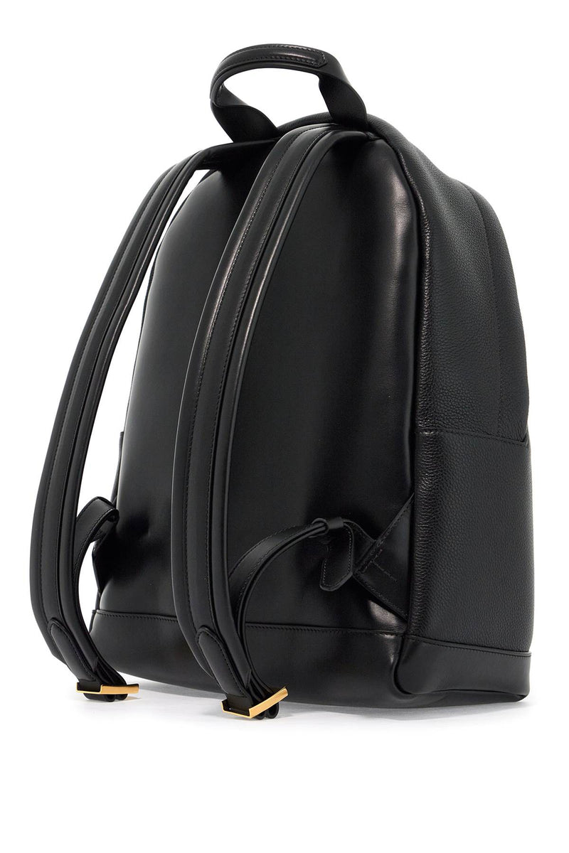 Tom Ford Leather Backpack Black