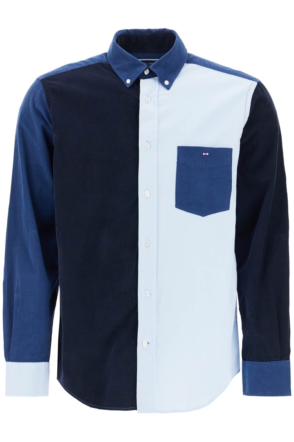 Eden Park Multicolored Blue Long Sleeve Shirt With Classic Collar