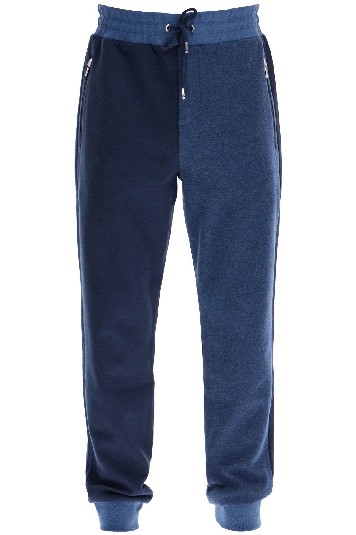 Eden Park High-Waisted Dark Blue Jogging Pants With Zip Pockets And Elastic Cuffs