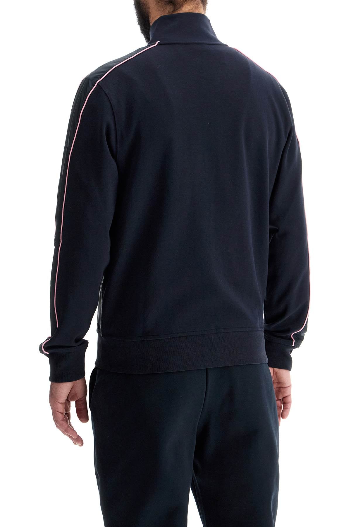 Eden Park Dark Blue High Collar Zip Sweatshirt