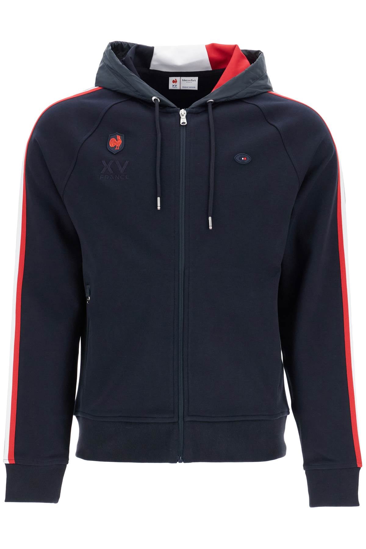 Eden Park Navy Blue Zip Hoodie Cotton Polyester