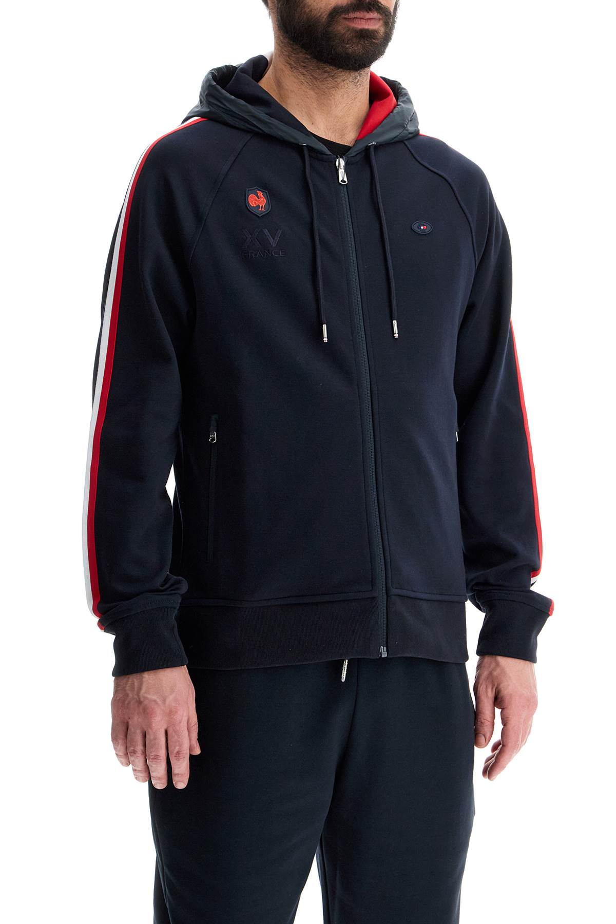 Eden Park Navy Blue Zip Hoodie Cotton Polyester