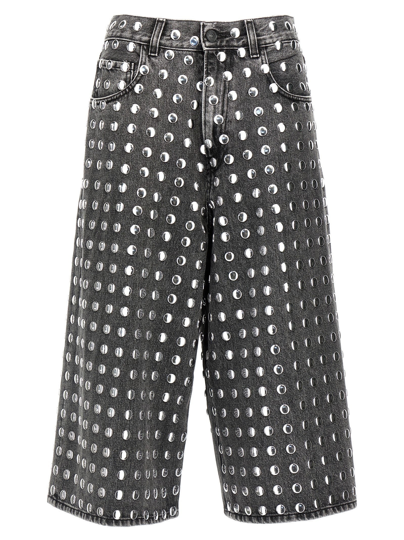 Haikure 'Belle Black Studded' Bermuda Shorts