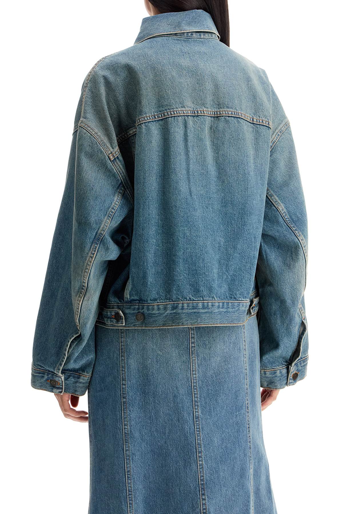 Haikure Denim Boxy Jacket With Spencer