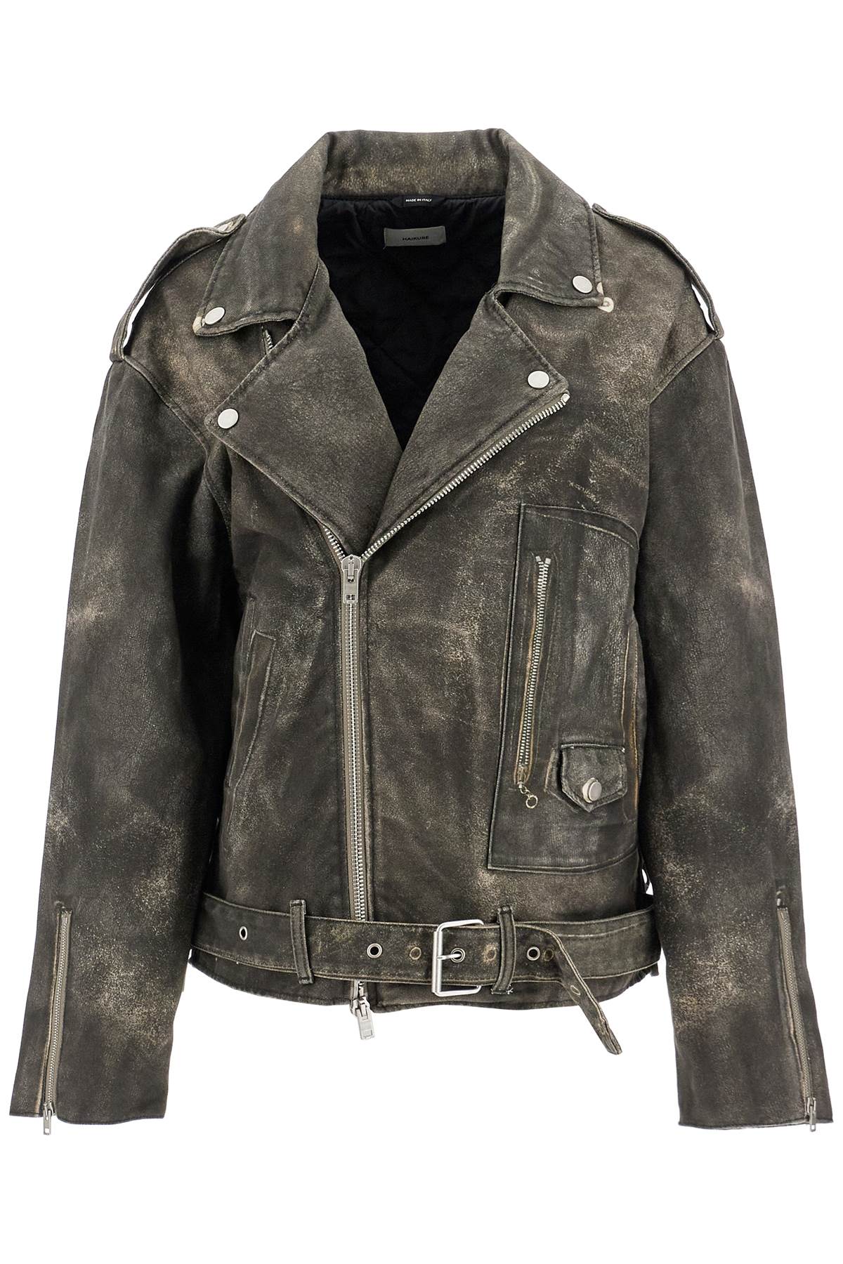 Haikure Lee'S Faux Leather Biker Jacket With