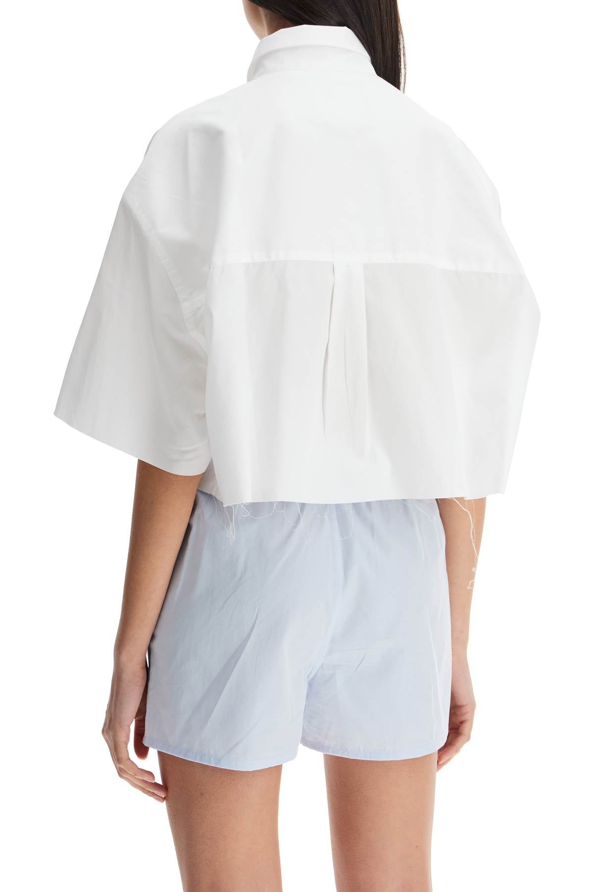 Homme Girls White Oversized Cotton Shirt