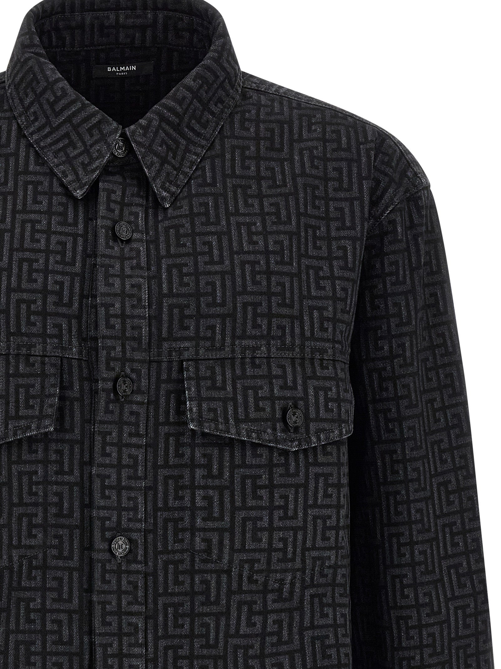 Balmain Monogram Pattern Overshirt