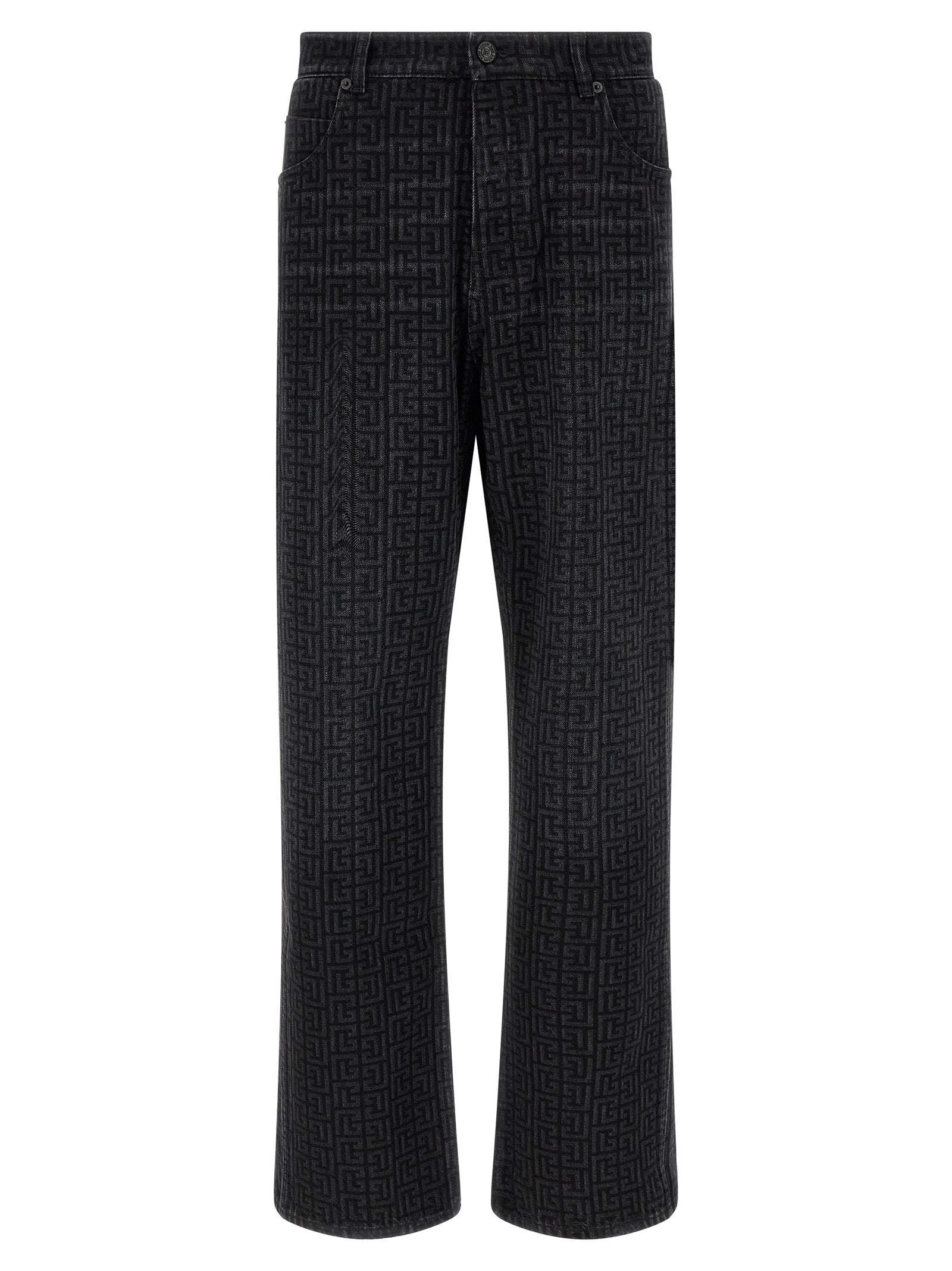 Balmain Monogram Pattern Jeans