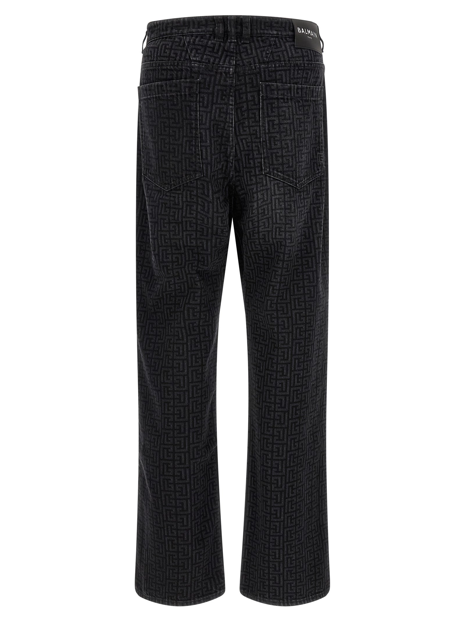 Balmain Monogram Pattern Jeans