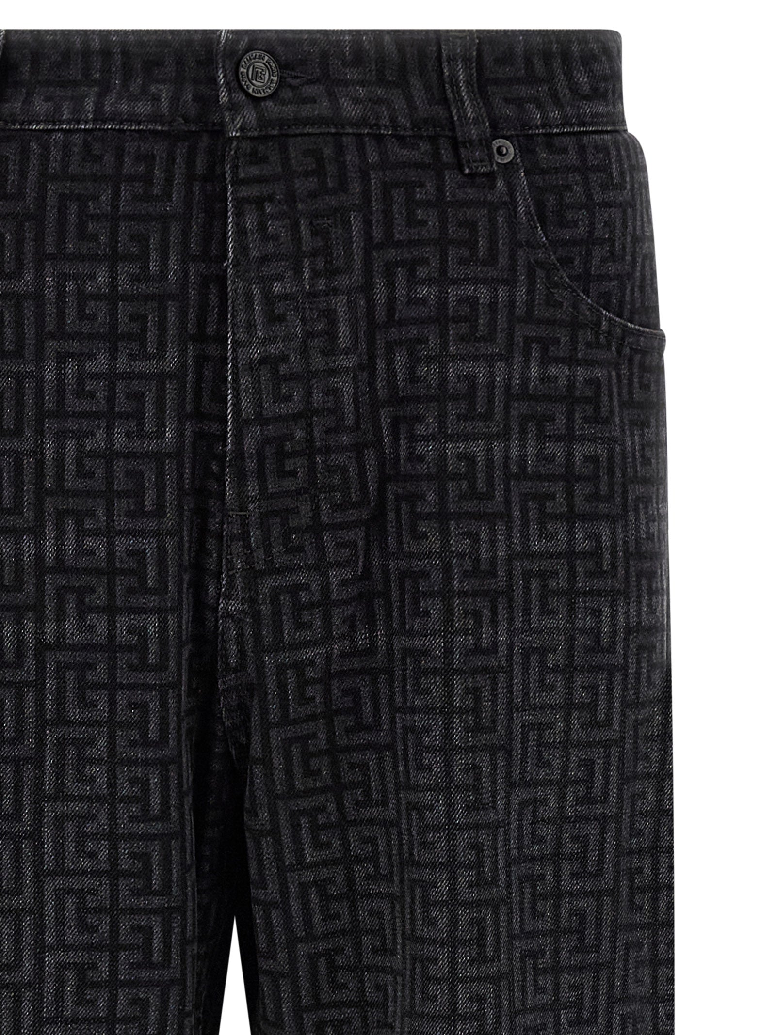 Balmain Monogram Pattern Jeans