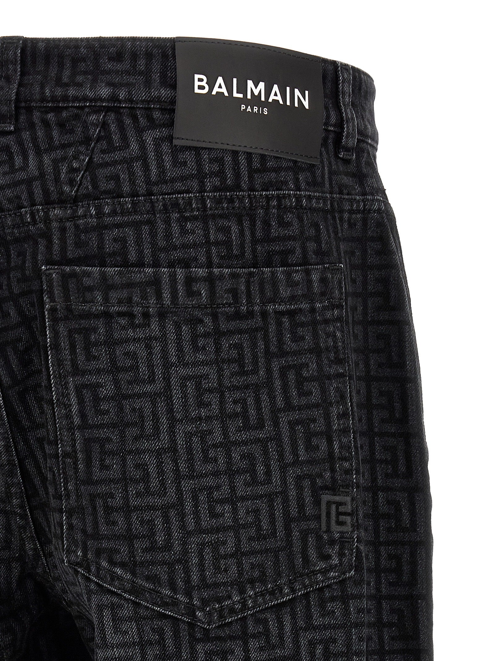 Balmain Monogram Pattern Jeans