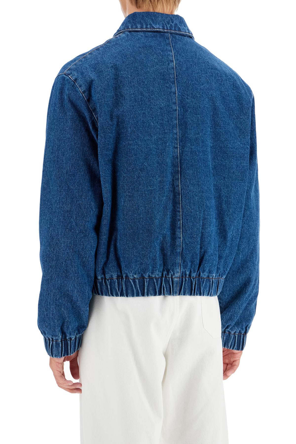 AMI Paris Denim Bomber Jacket For Blue