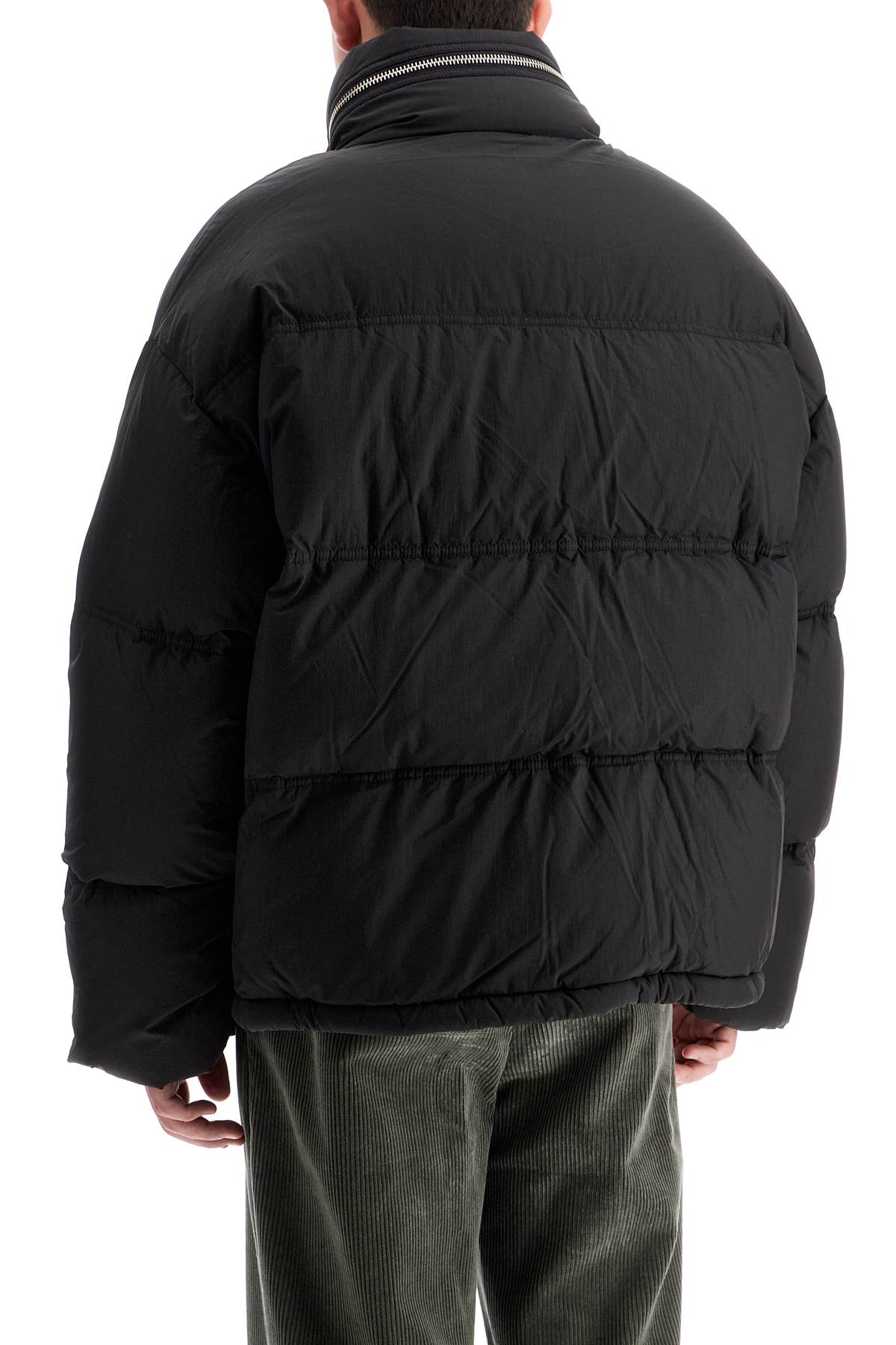 Ami Alexandre Matiussi Down Jacket With Logo Patch