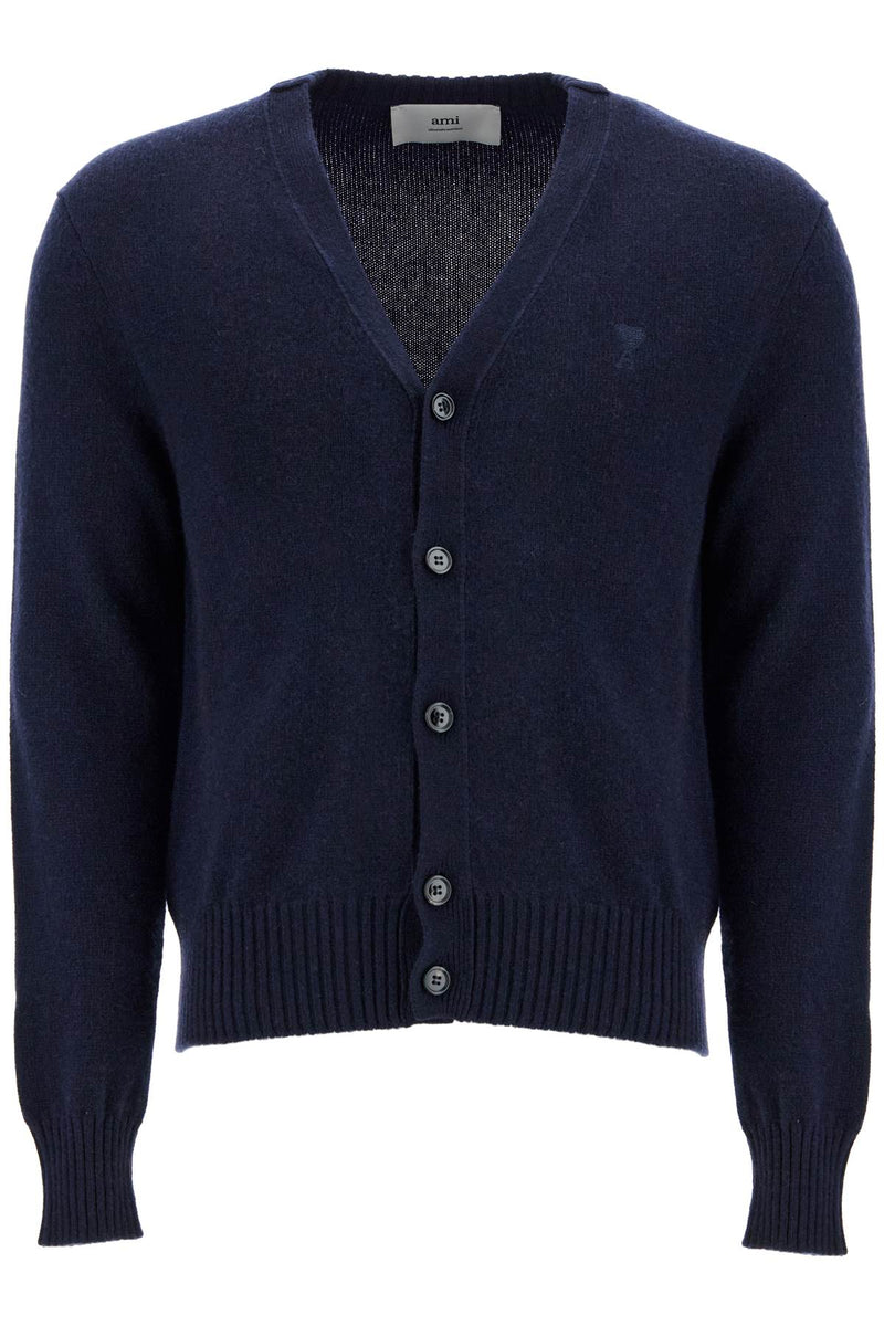 AMI Paris Cashmere Cardigan For Blue