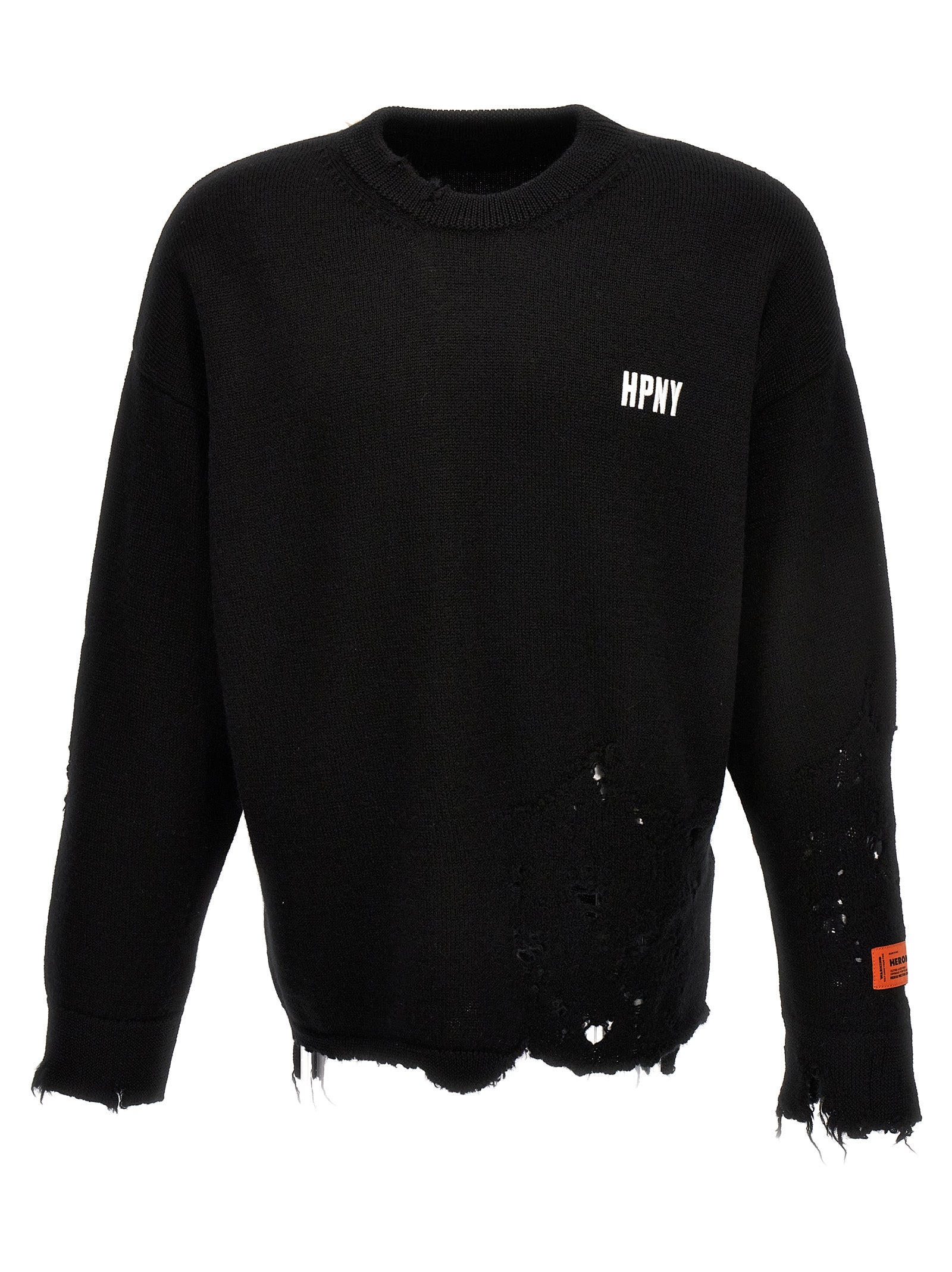 Heron Preston Shredded Knit Sweater