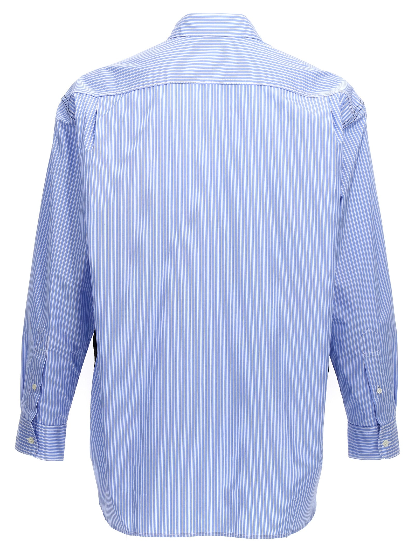 Comme Des Garҫons Homme Nylon Insert Striped Shirt