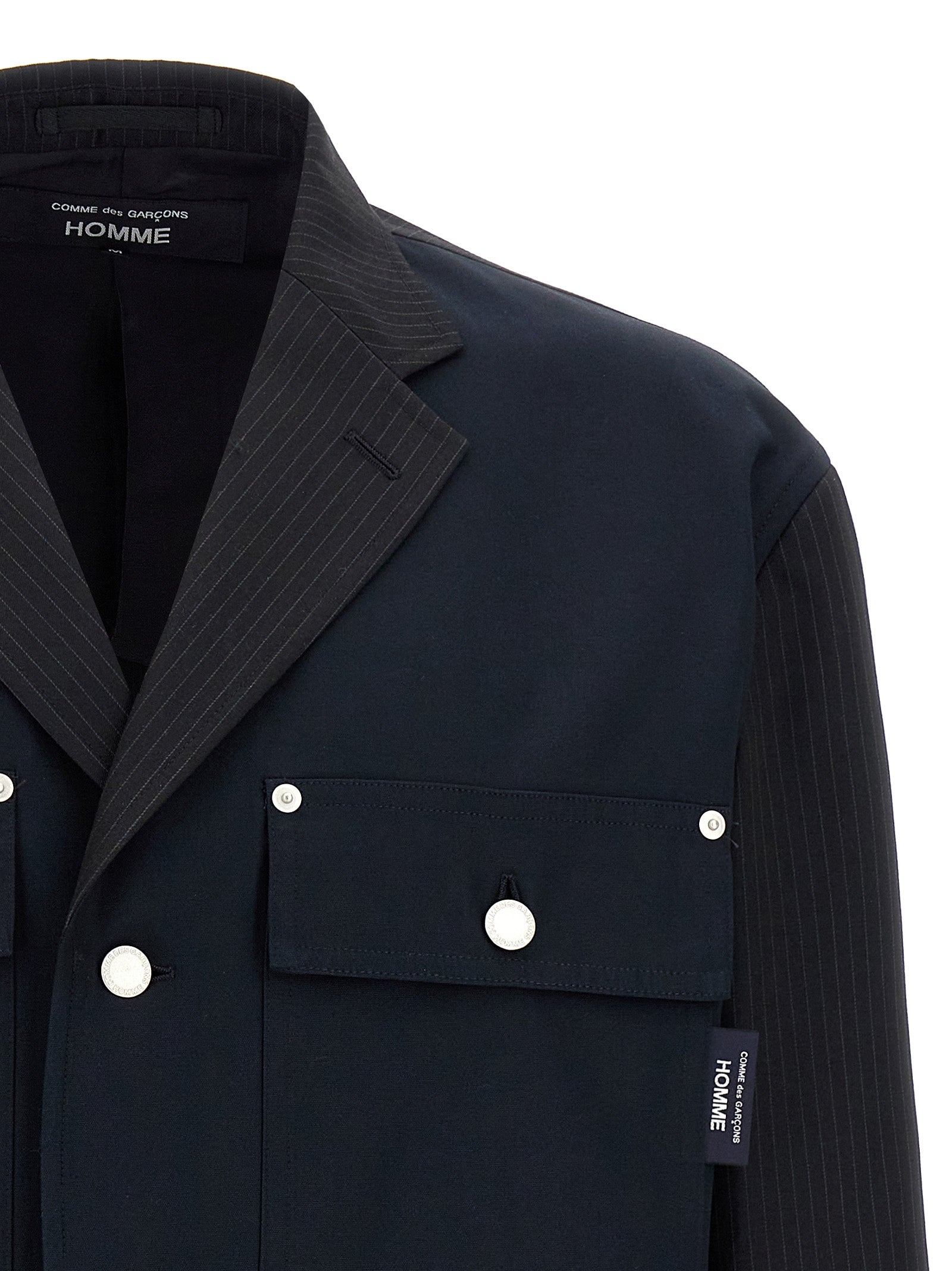 Comme Des Garҫons Homme Pinstripe Blazer