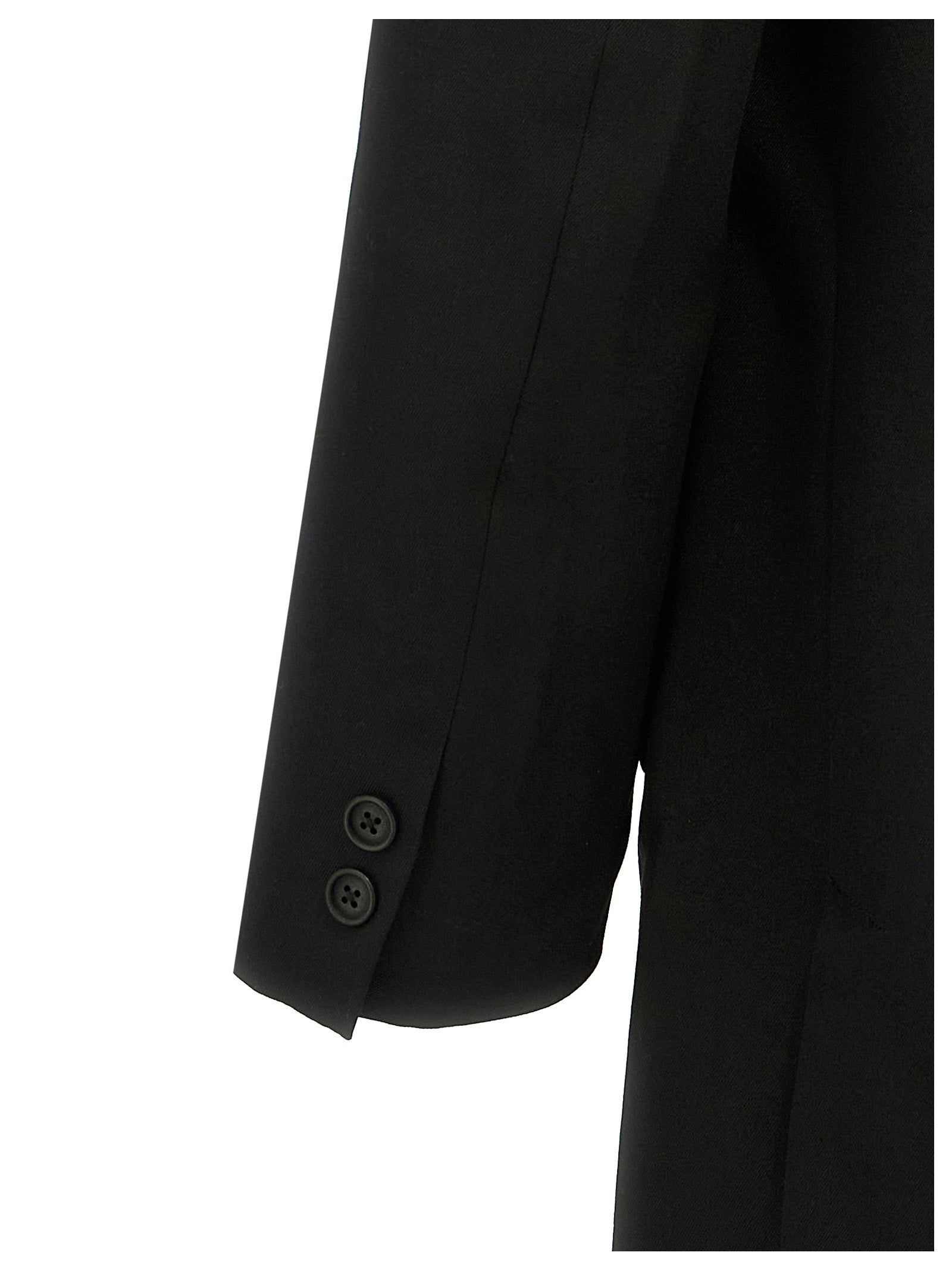 Yohji Yamamoto Single-Breasted Blazer With Strap Detail