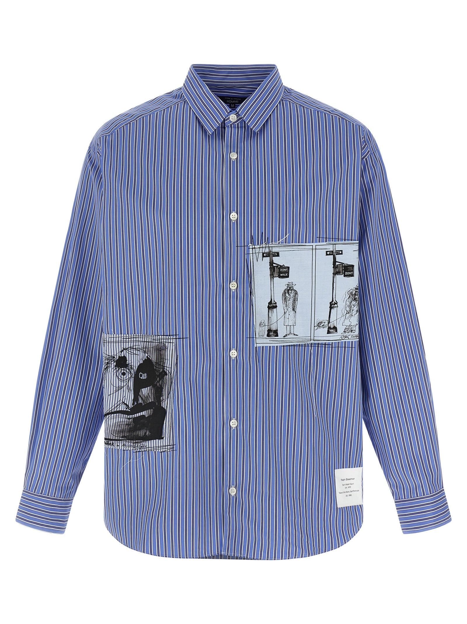 Comme Des Garҫons Homme Patch Striped Shirt
