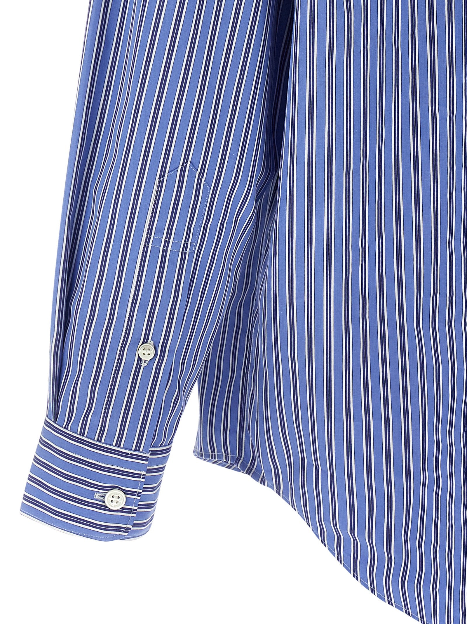 Comme Des Garҫons Homme Patch Striped Shirt