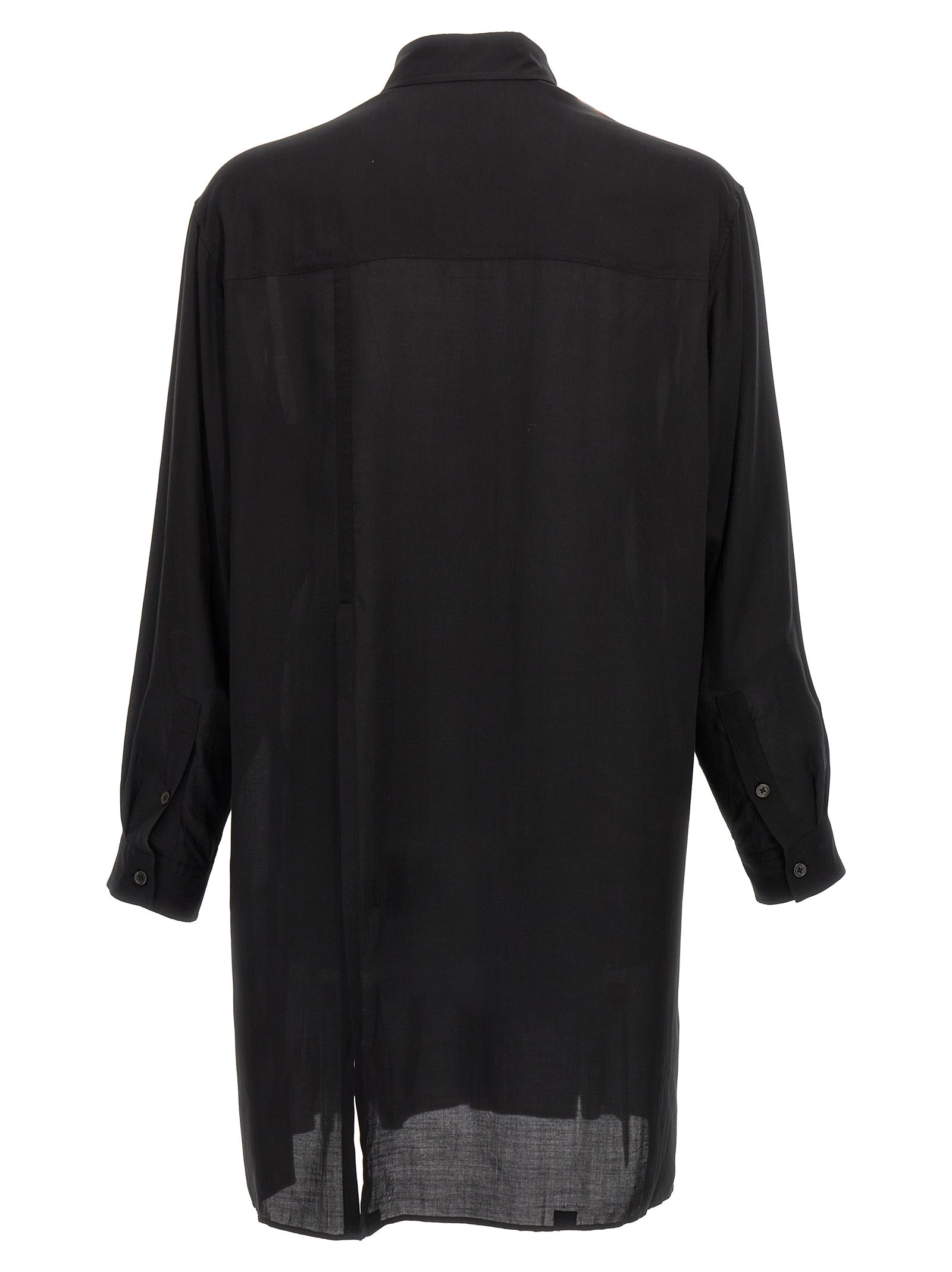 Yohji Yamamoto 'Cellulose Lawn Zip Button Blouse' Shirt