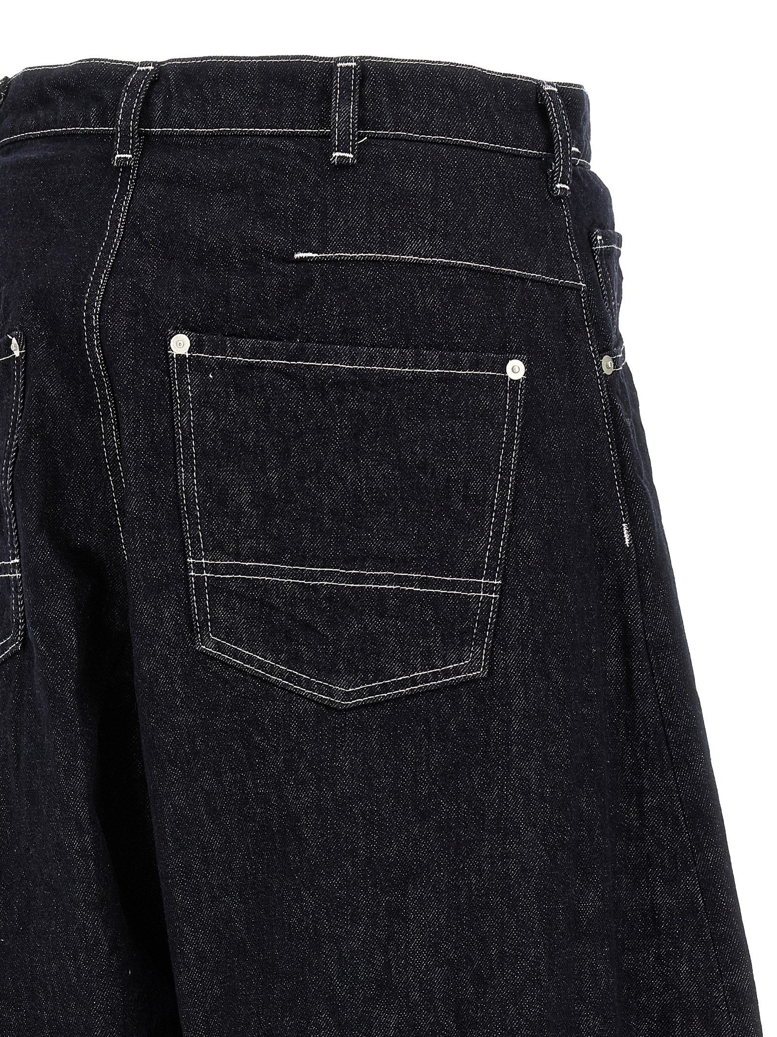 Comme Des Garҫons Homme Contrast Stitching Jeans
