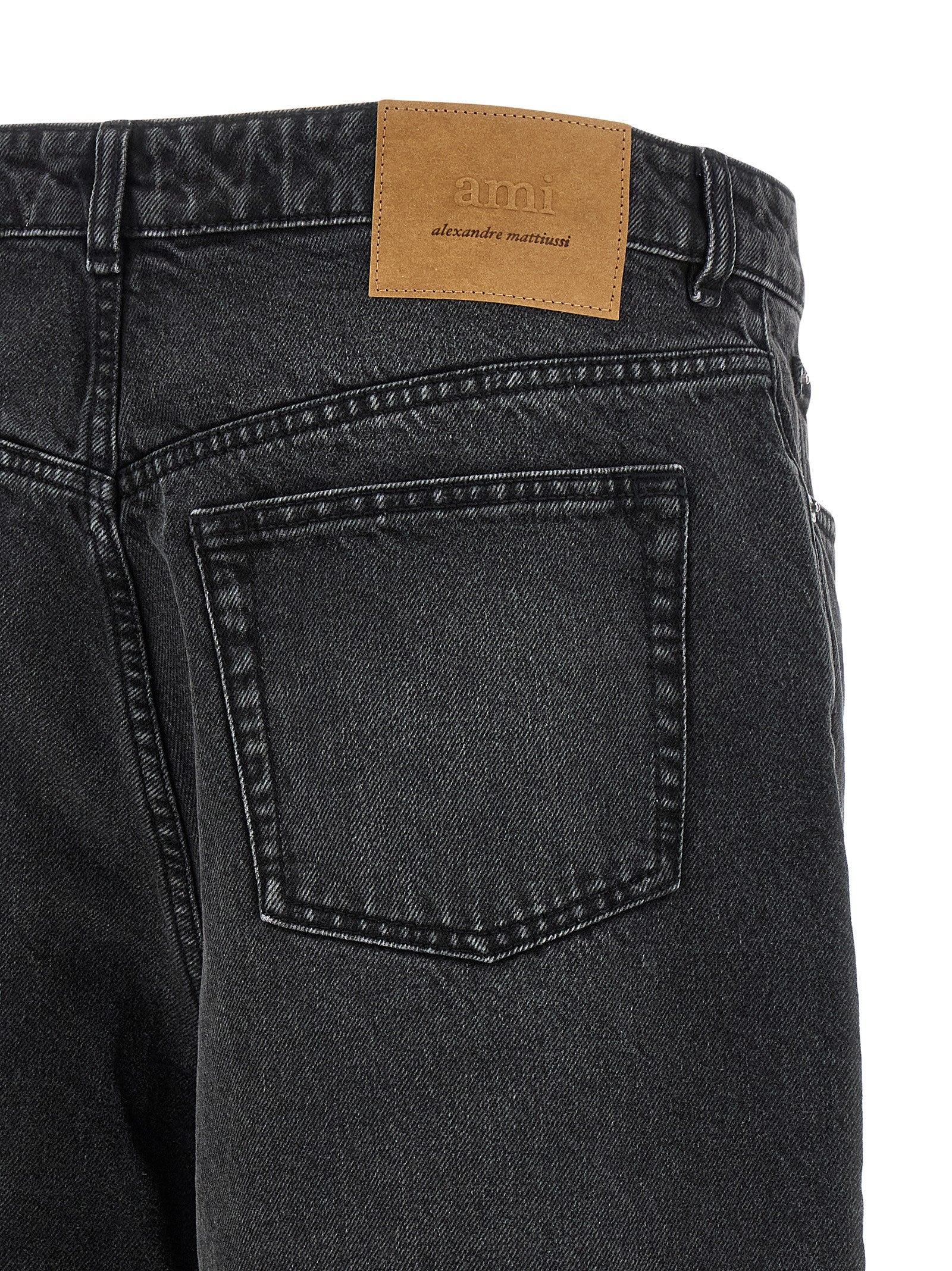 Ami Paris Denim Bermuda Shorts