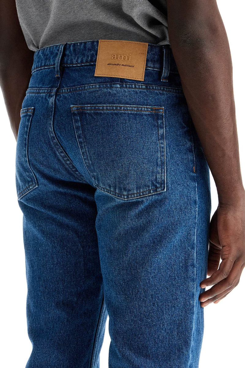 AMI Paris Cigarette-Style Jeans Blue