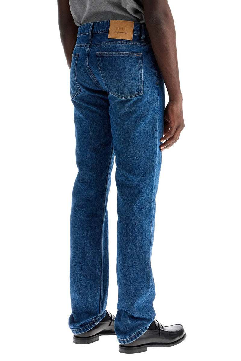 AMI Paris Cigarette-Style Jeans Blue