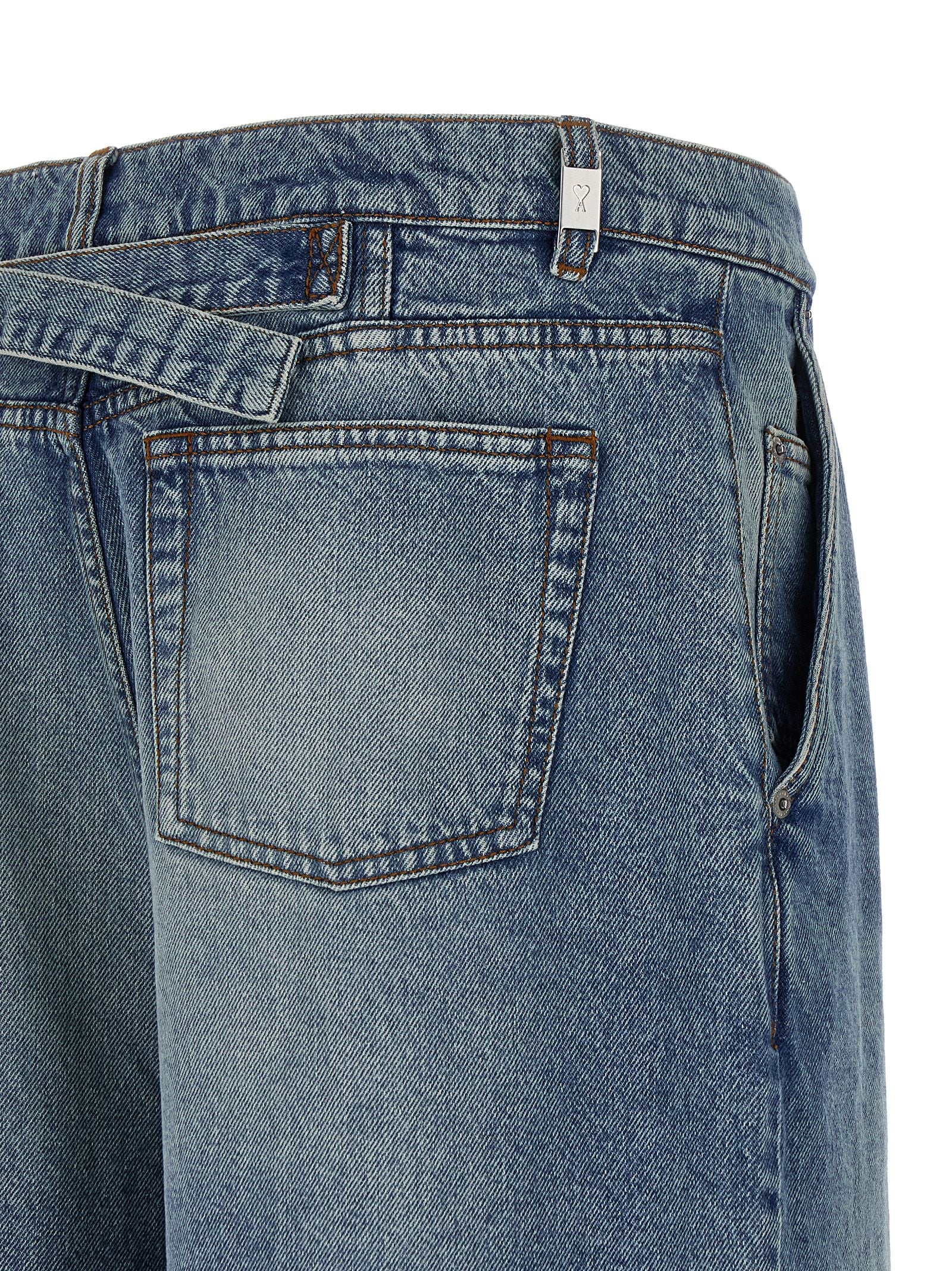 Ami Paris Wide Leg Jeans