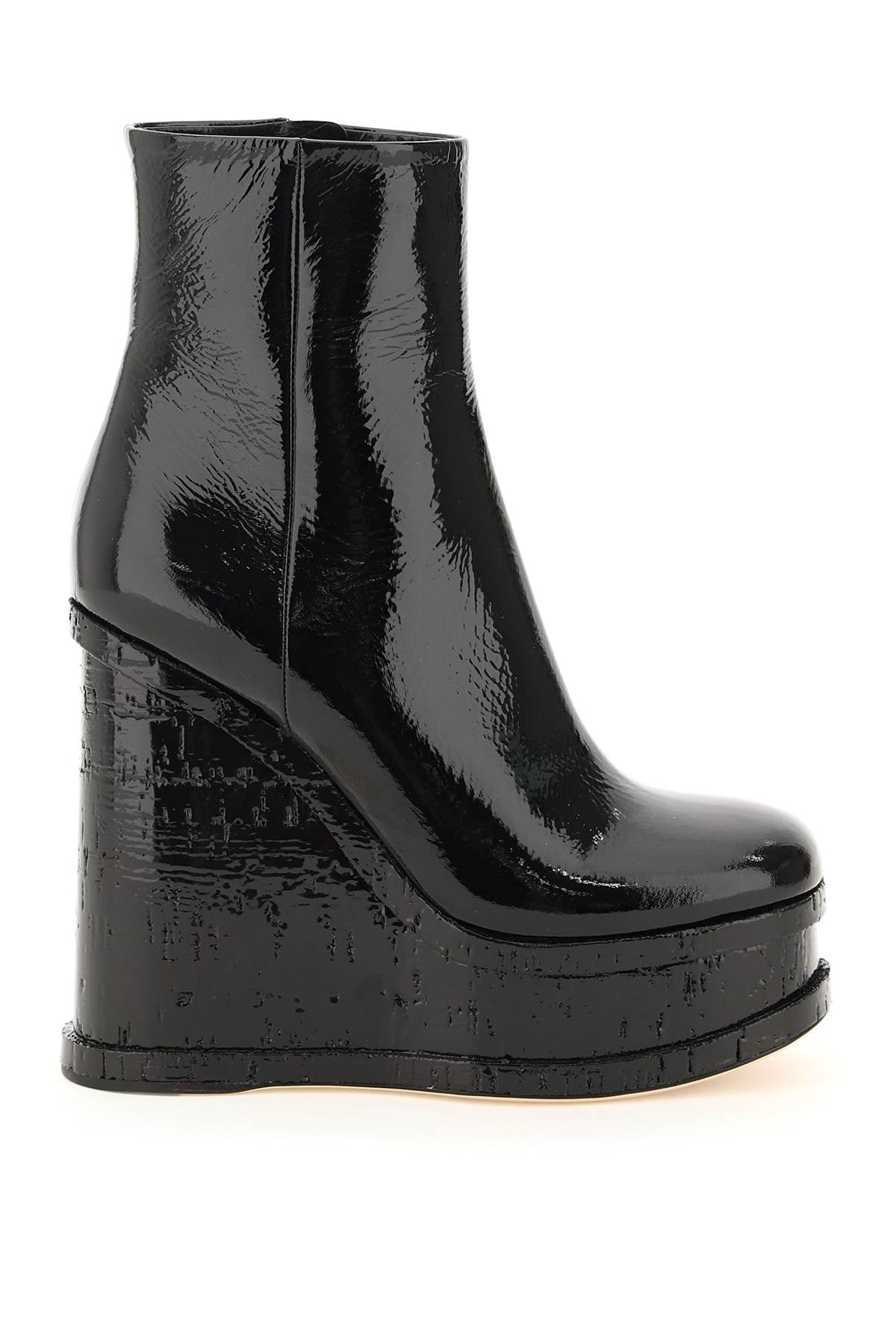 Haus Of Honey Lacquer Doll Wedge Ankle Boots