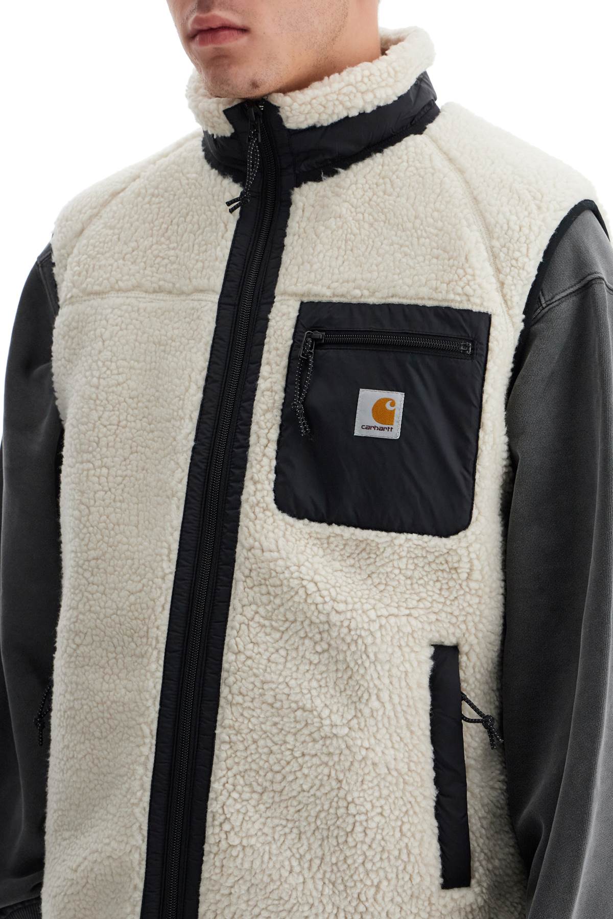 Carhartt Wip Prentis Liner Vest In Sherpa Fleece