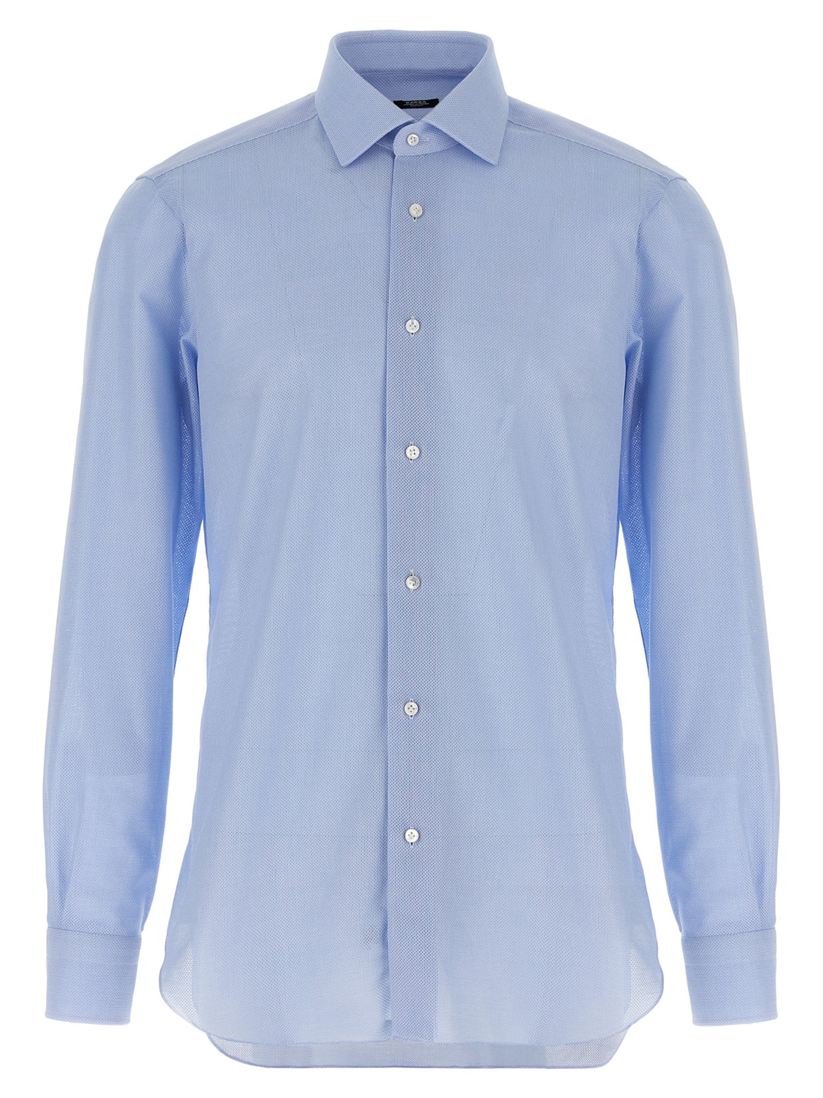 Barba Honeycomb Cotton Shirt