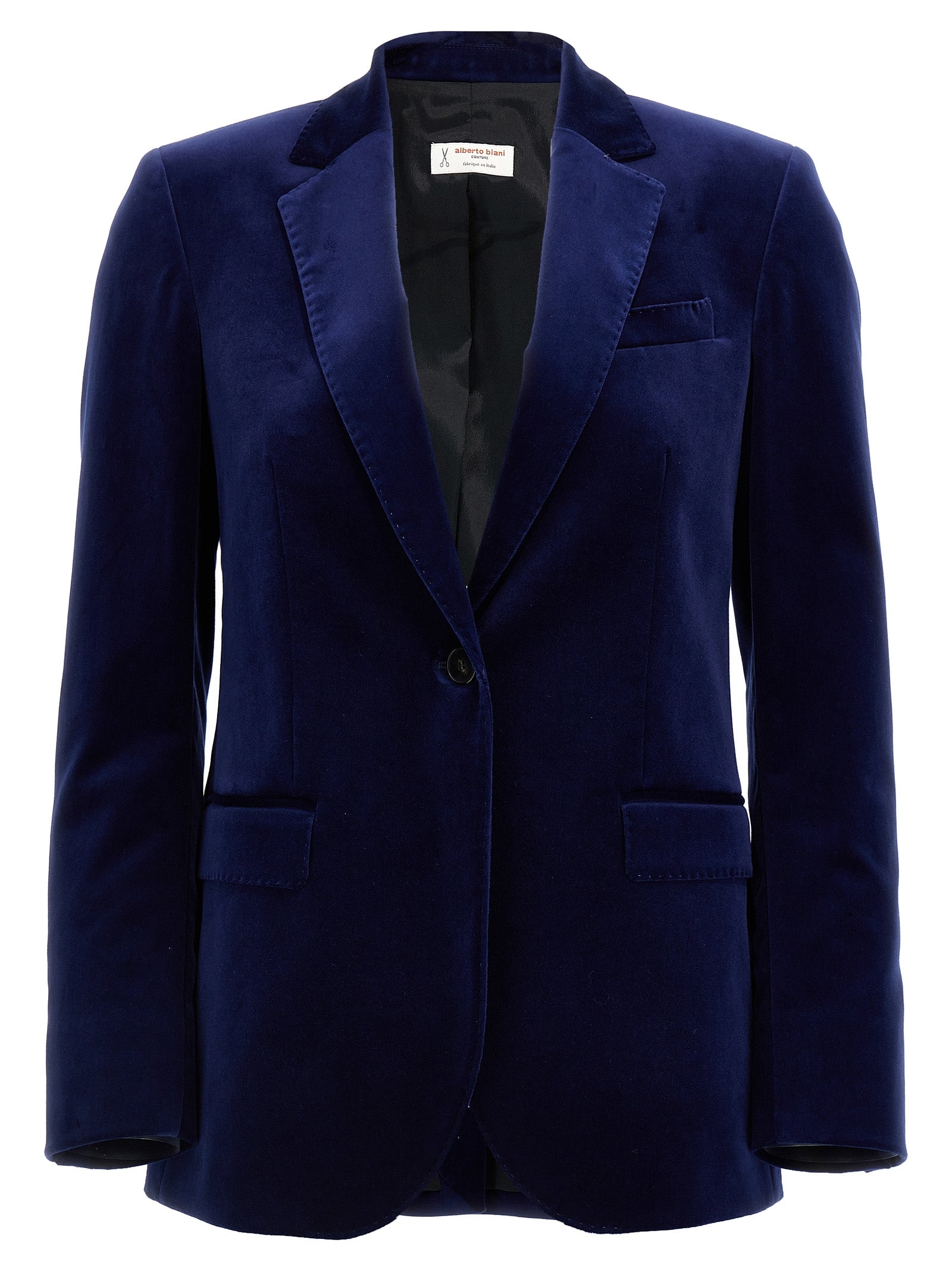 Alberto Biani Single-Breasted Velvet Blazer