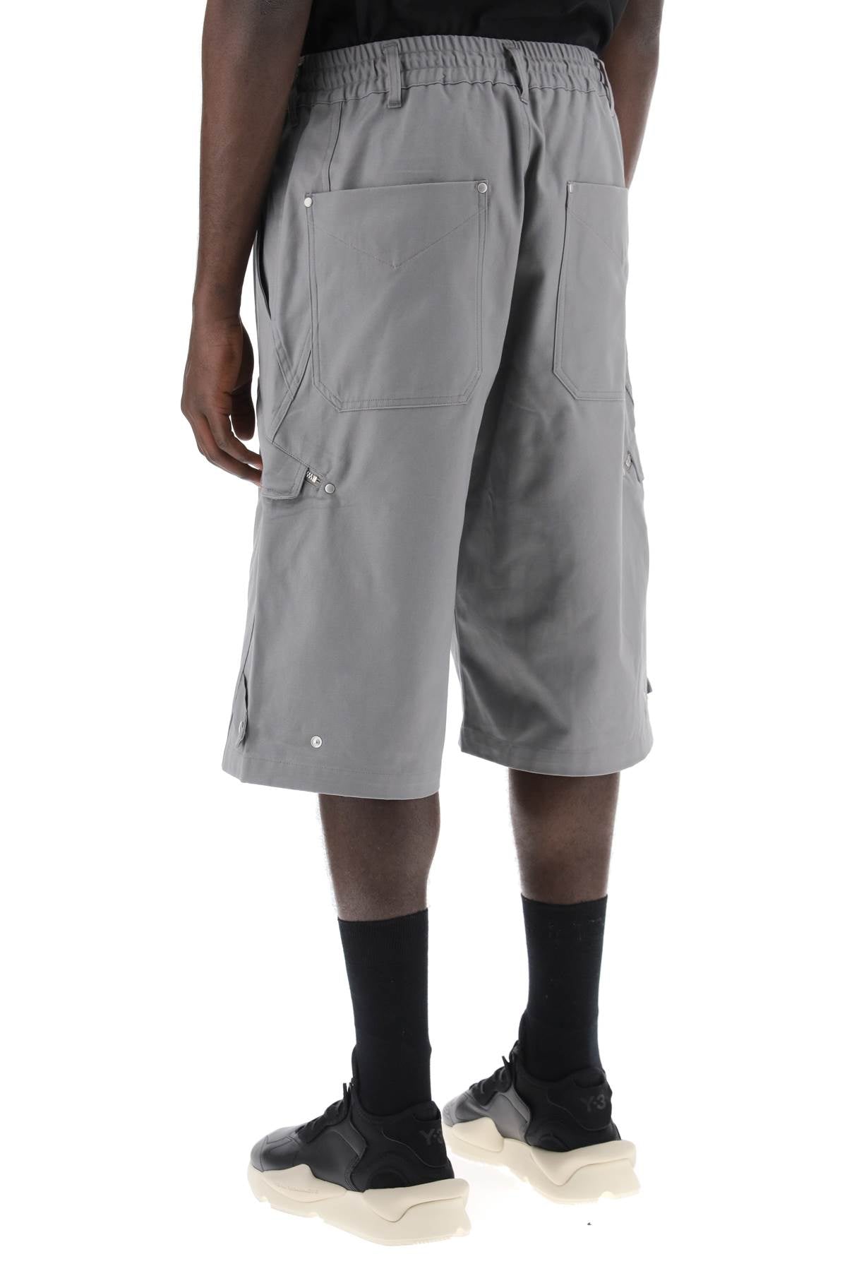 Y-3 Canvas Multi-Pocket Bermuda Shorts.