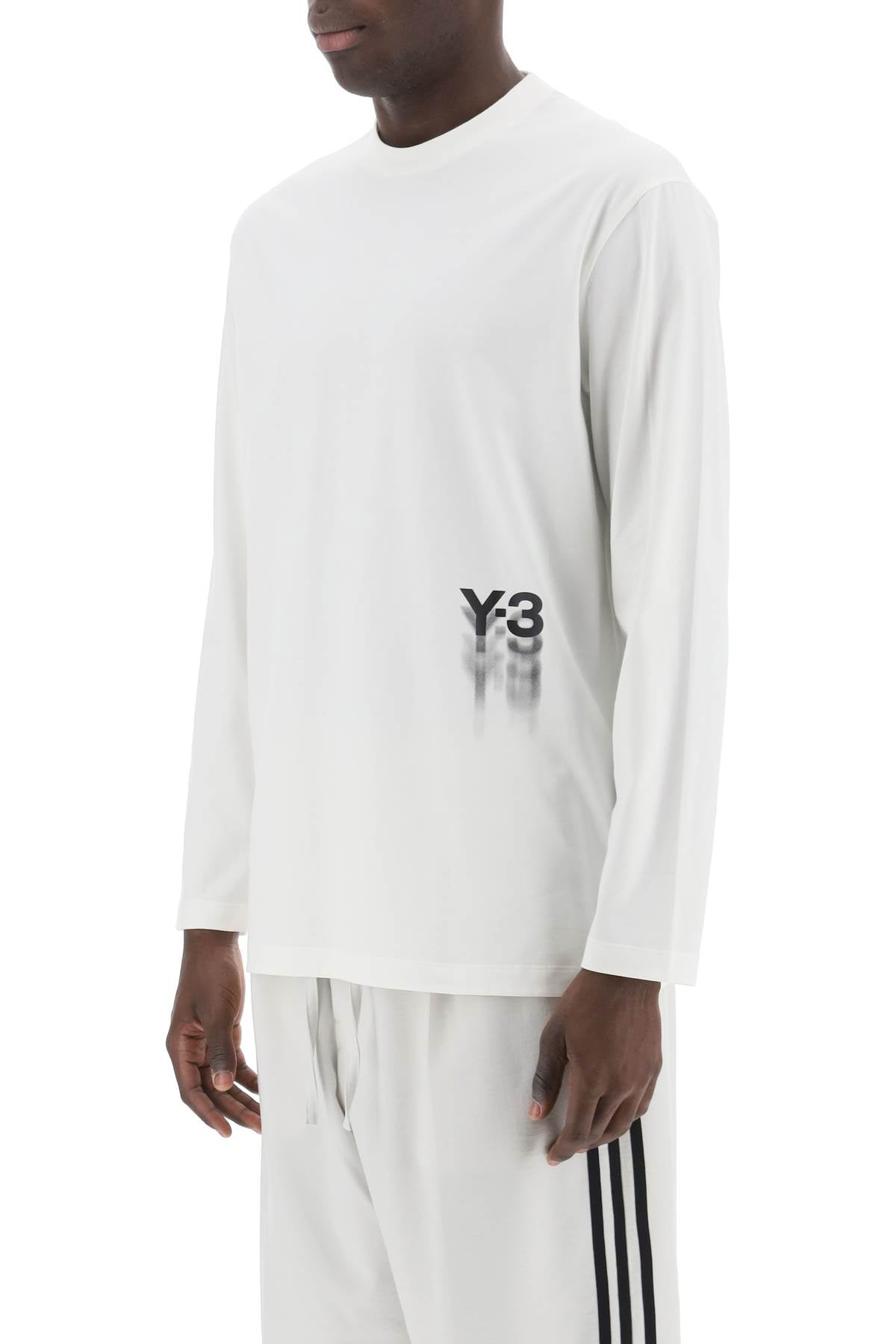 Y-3 Long-Sleeved T-Shirt With Logo Print