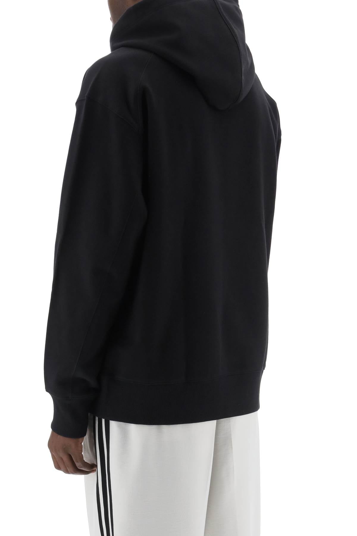 Y-3 Hoodie With Gradient Logo Print Black